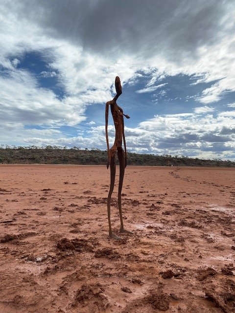Anthony Gormley's 'Inside Australia' sculptures at Lake Ballard (Image: Alex Sherlock, 2022)