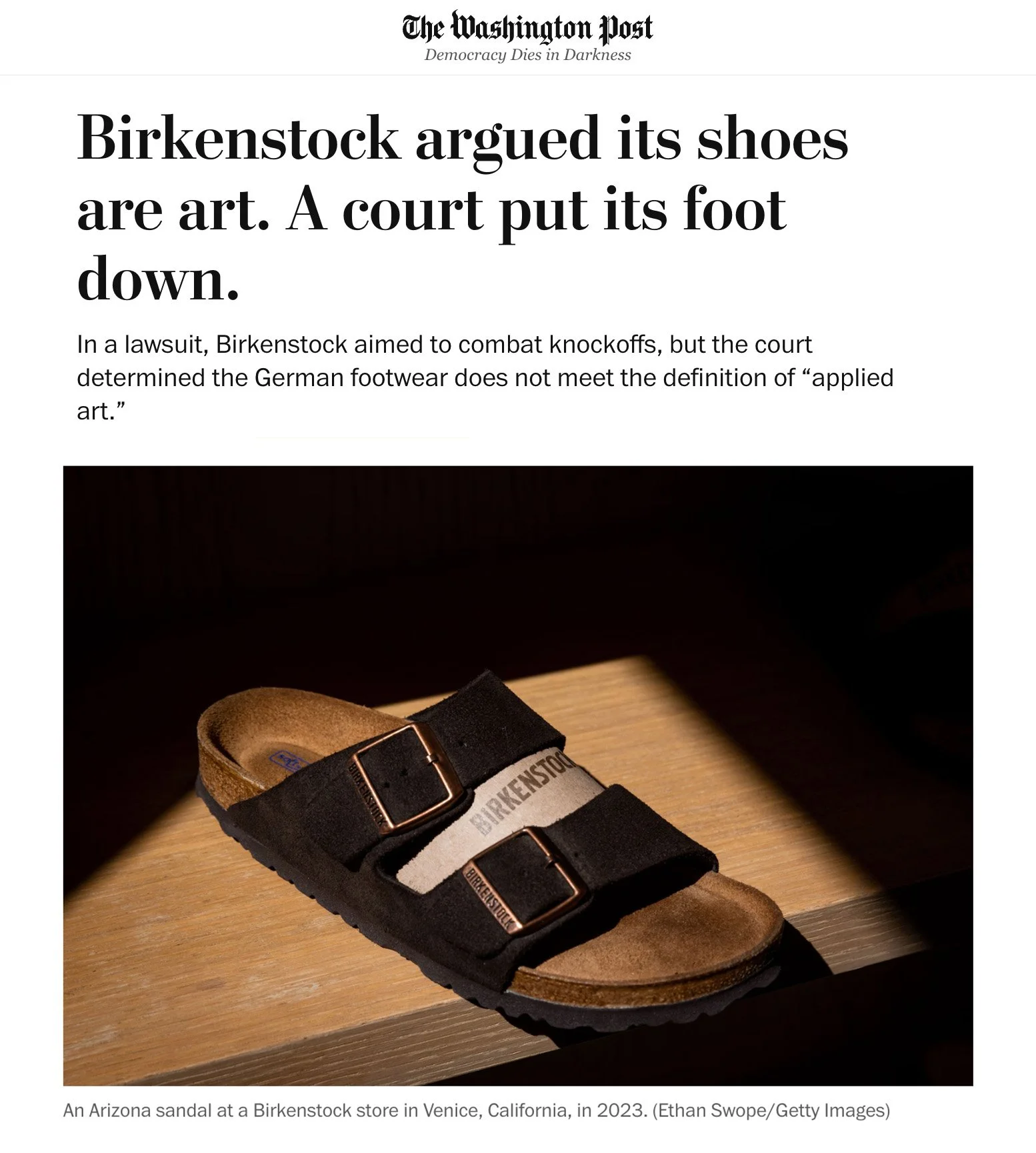 Commentary for the Washington Post