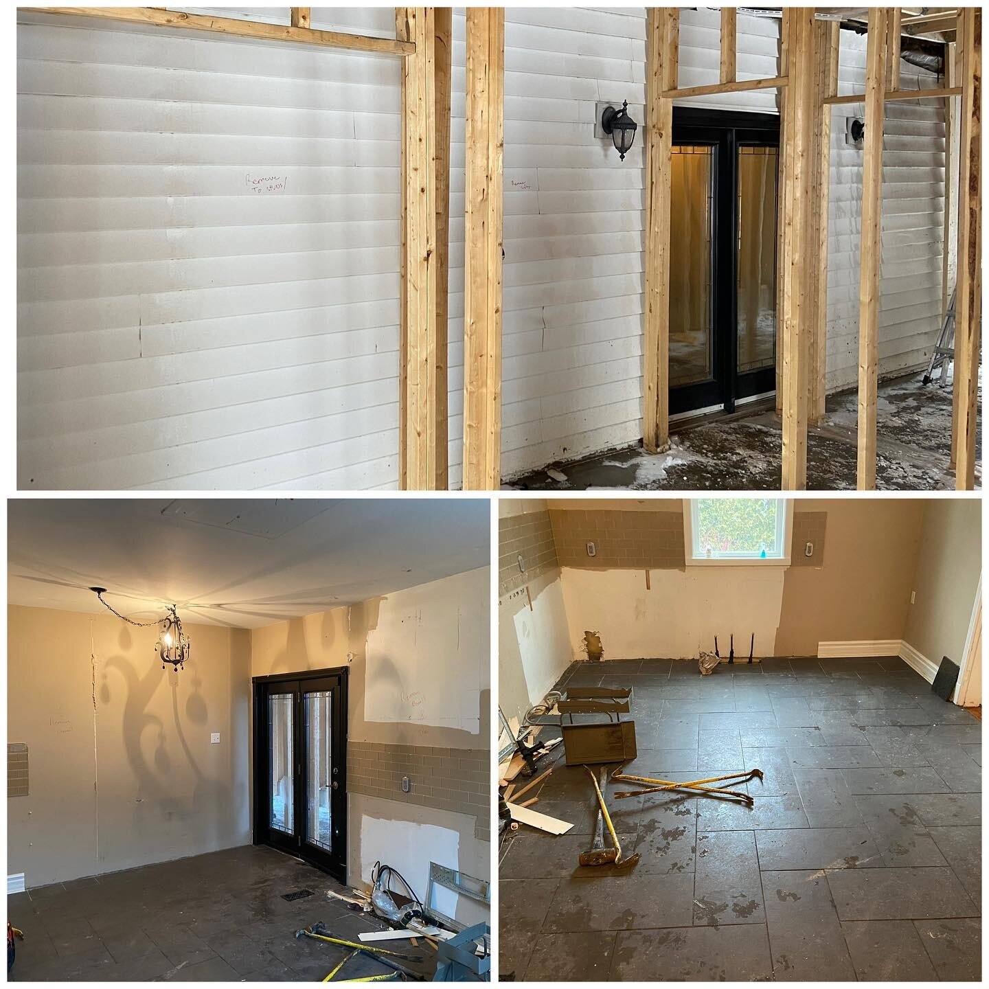 This water down home received a large addition and needed a little interior/exterior demolition to begin the architectural changes. #demolition #demo #renovations #renovation #toronto #torontorenovations #hamiltonrealestate #hamiltonrealtor #hamilton