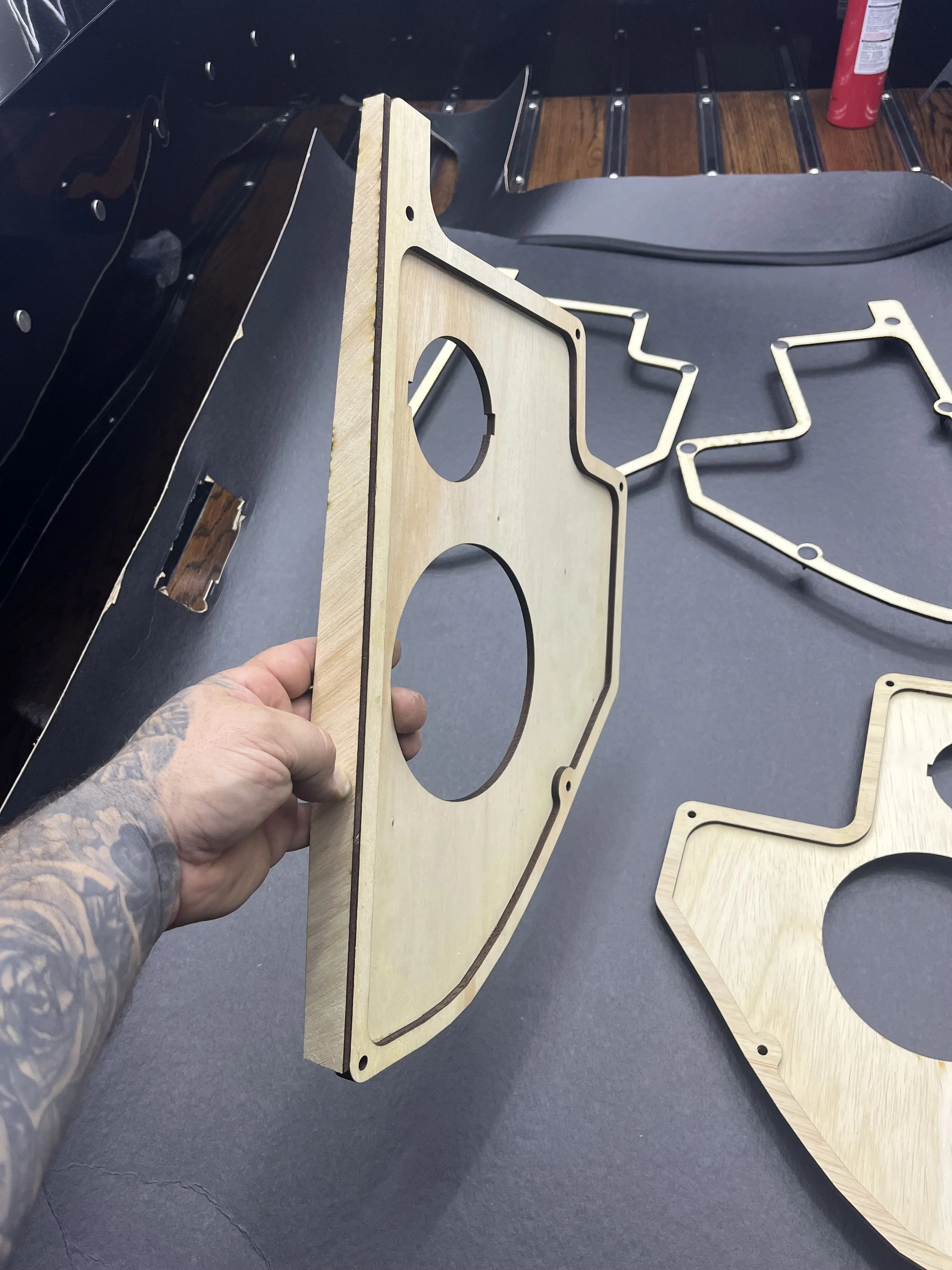 Interior fabrication templates during product development