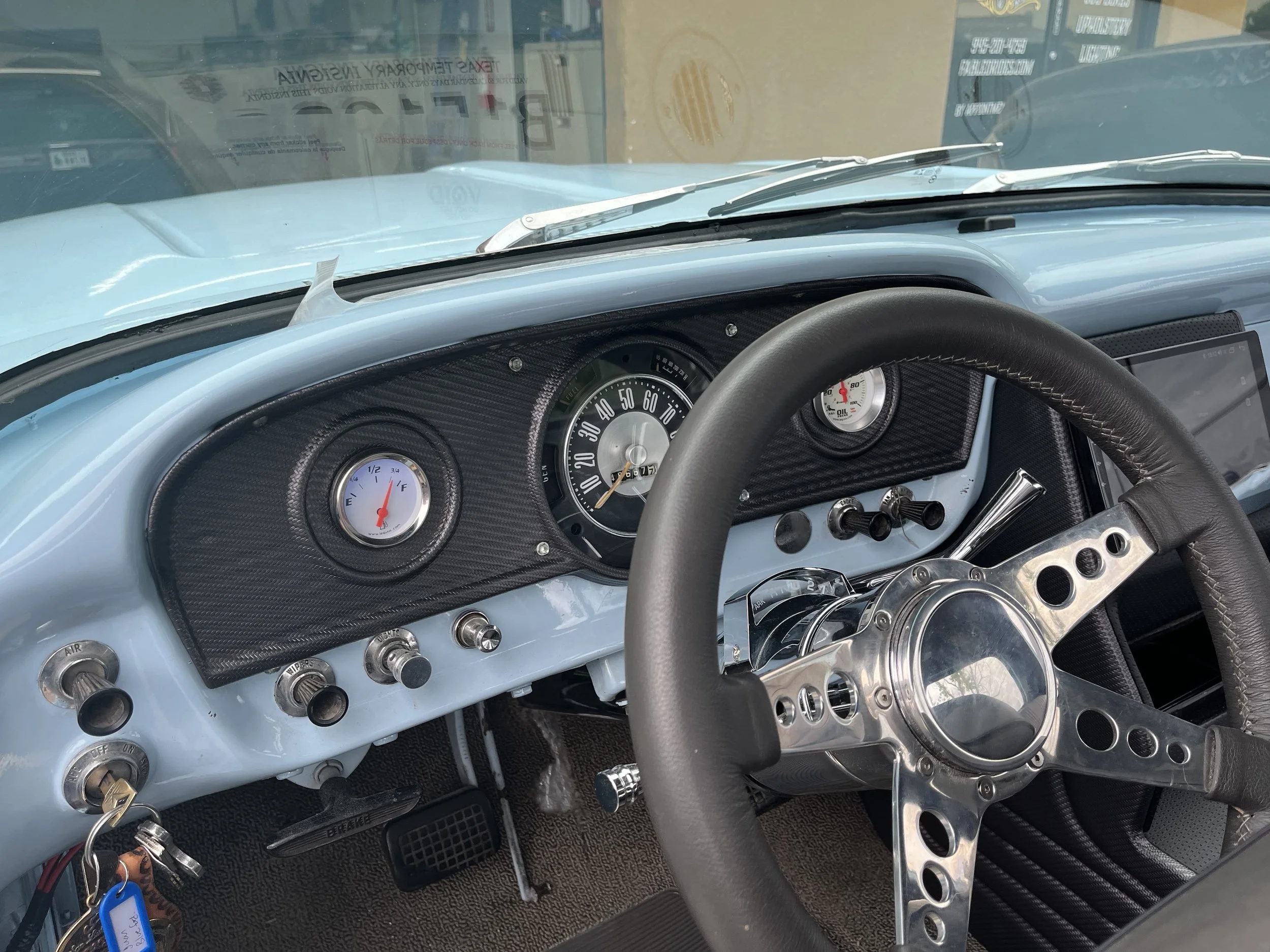 Classic Ford F-100 dashboard and custom interior