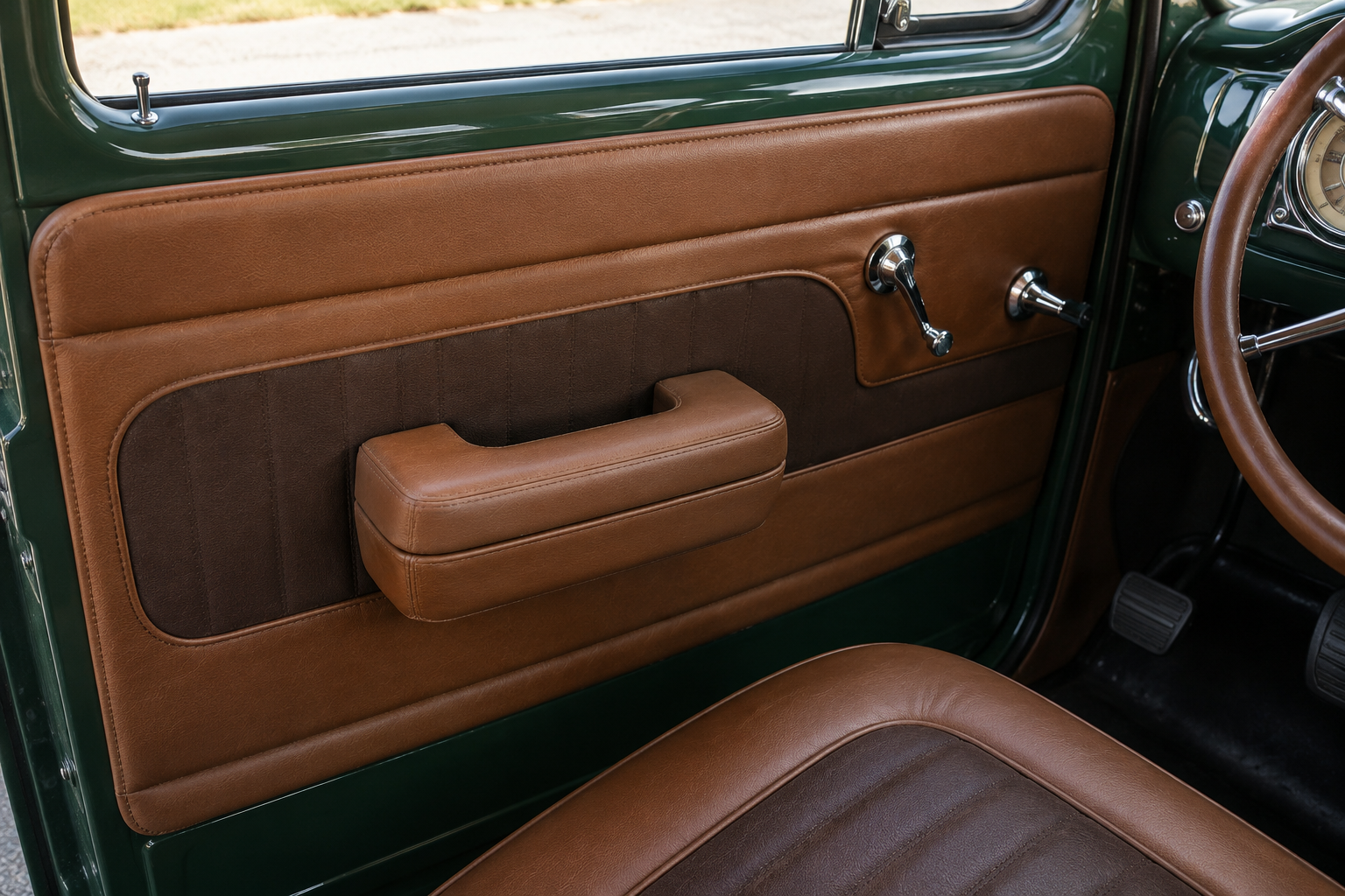 Universal Magnetic Clamshell Door Armrests – Pair | Custom Classic Truck, Hot Rod & Restomod Armrest Handles | 9 Inch