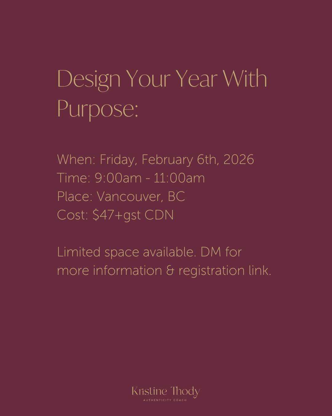 Design Your Year (In Person) Workshop