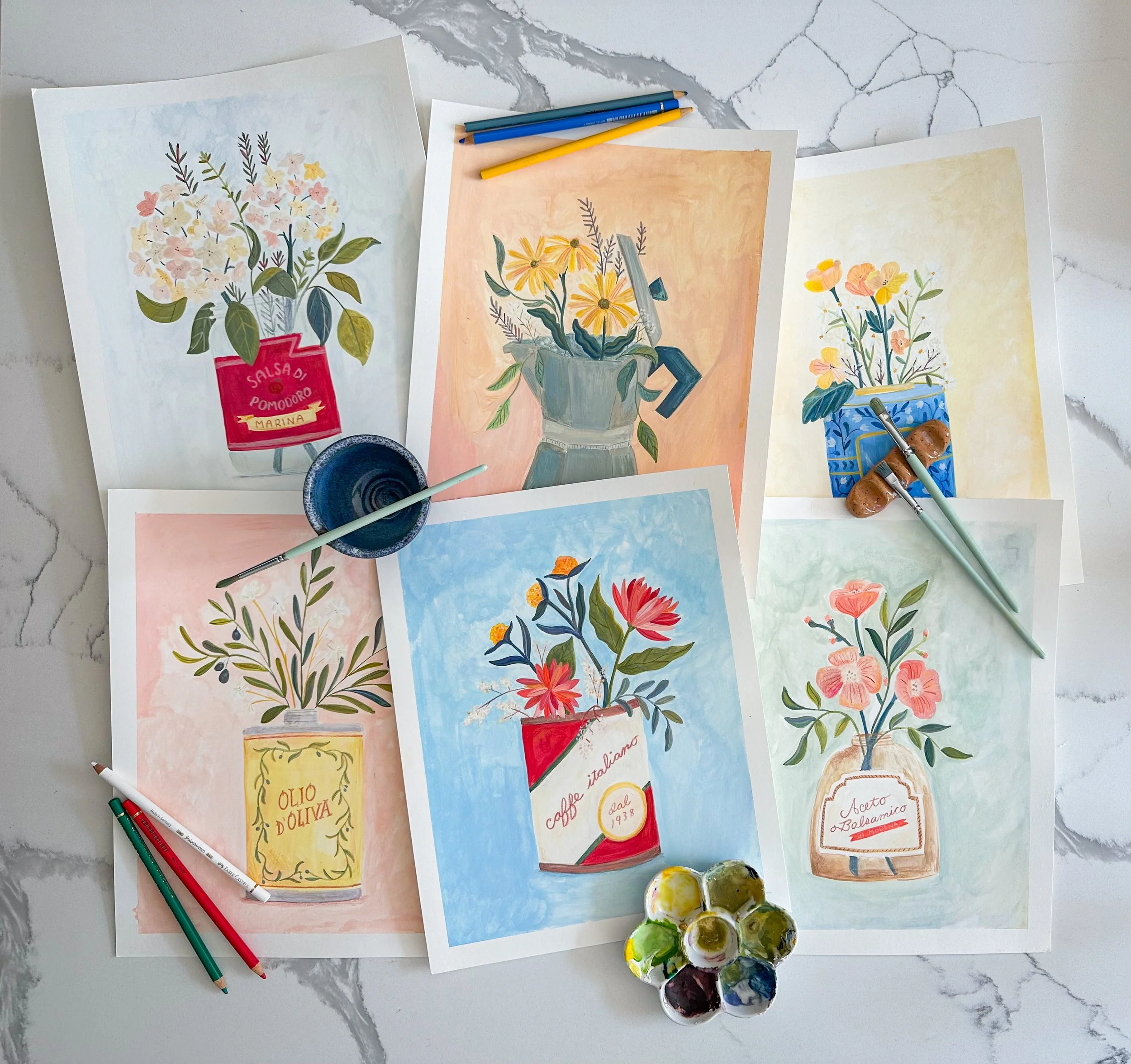 KATIE STACK_FLORALS IN ITALIAN JARS.JPG