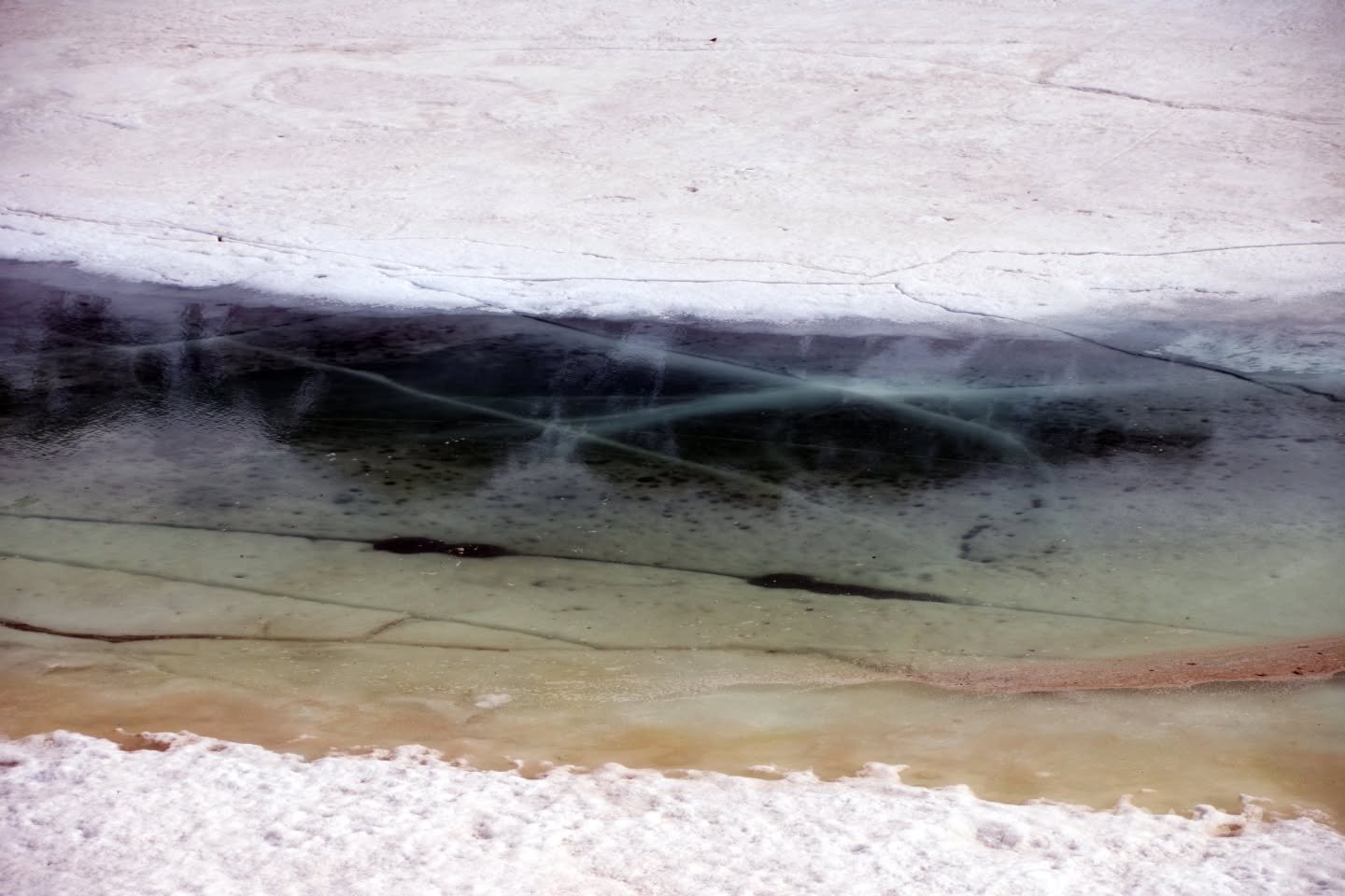 Cracks in the ice

#ice #frozen #melting #nature #water beautiful mtevans mtbluesky summitlake frozenlake