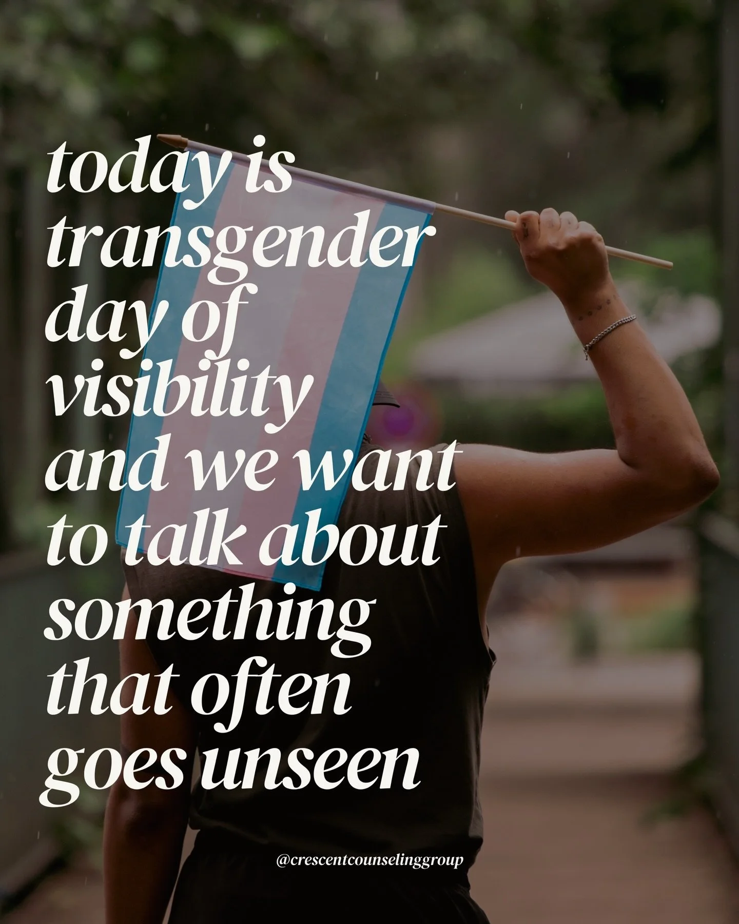 some experiences don&rsquo;t get talked about enough

today, on transgender day of visibility, we want to acknowledge something that often goes unseen

transgender individuals face significantly higher rates of violence, including sexual violence and