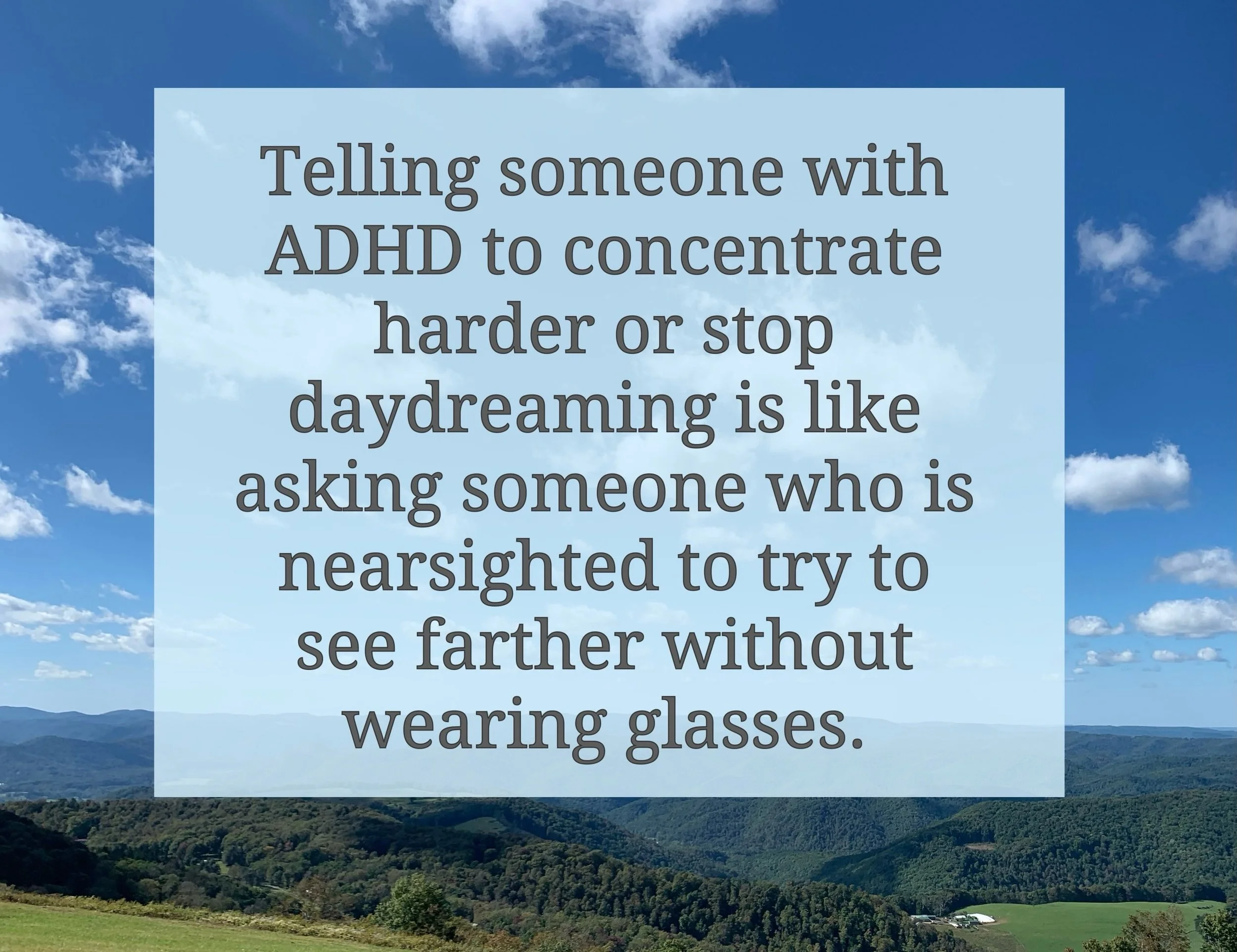 ADHD is not about being lazy, unmotivated, or unable to focus. It is a brain-based difference that affects regulation of attention, impulses, emotions, and tasks&mdash;often in ways others may not see. 

With understanding, support, and the right str