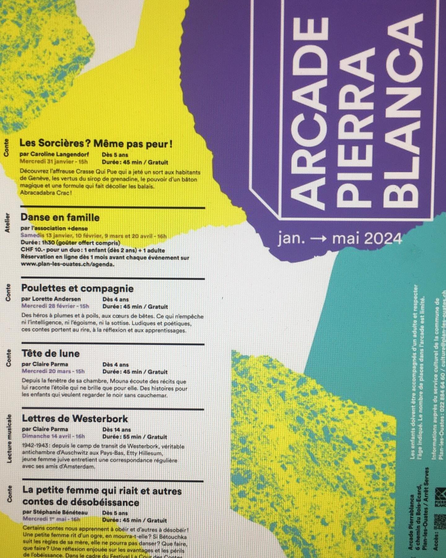 Abracadabra Cric ! Mercredi 31 janvier &agrave; 15h je conterai &agrave; l&rsquo;Arcade Pierrablanca &agrave; Plan-les-Ouates. Plusieurs spectacles de contes sont propos&eacute;s jusqu&rsquo;en mai😀 J&rsquo;y pr&eacute;senterai mon dernier spectacle