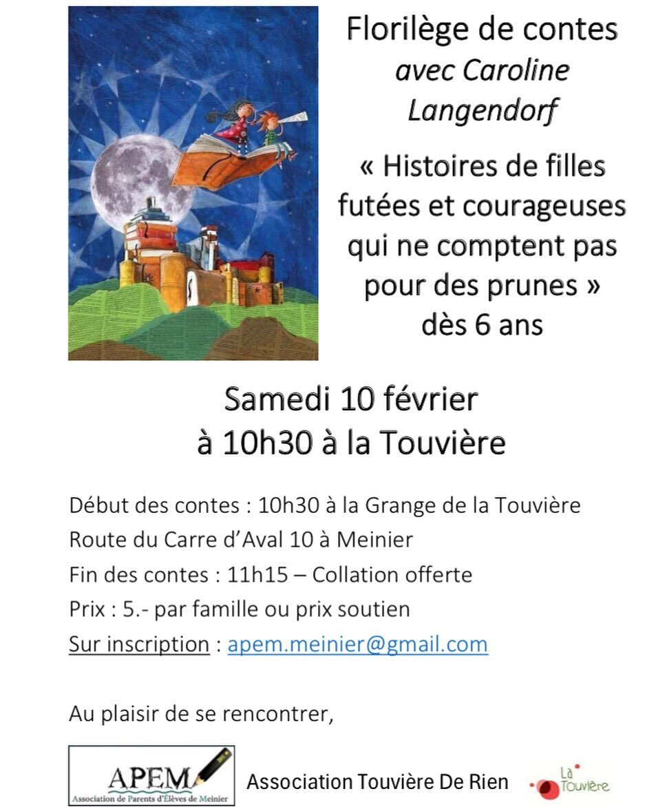 Pour f&ecirc;ter la Journ&eacute;e des femmes avec un peu d&rsquo;avance,rendez-vs samedi matin 10 f&eacute;vrier ! J&rsquo;y raconterai &laquo;&nbsp;Histoires de femmes fut&eacute;es qui ne comptent pas pour du beurre (ou des prunes). N&rsquo;oublie