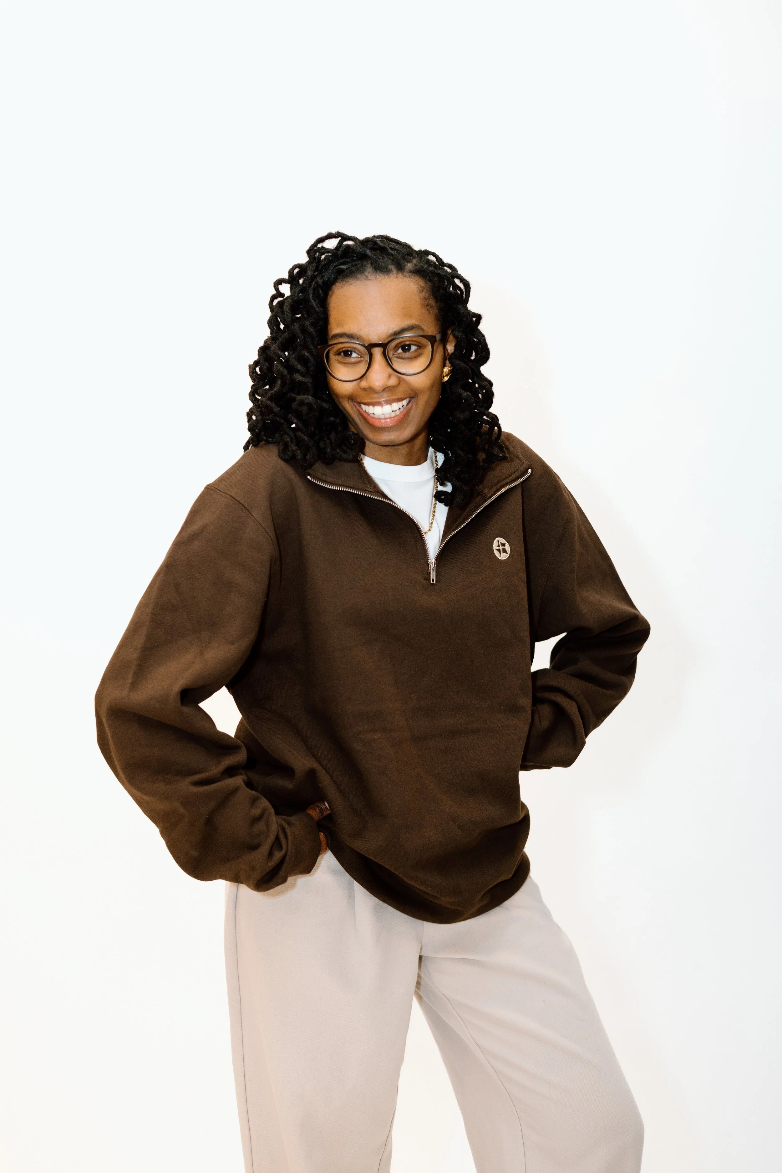 Essential Brown Quarter Zip