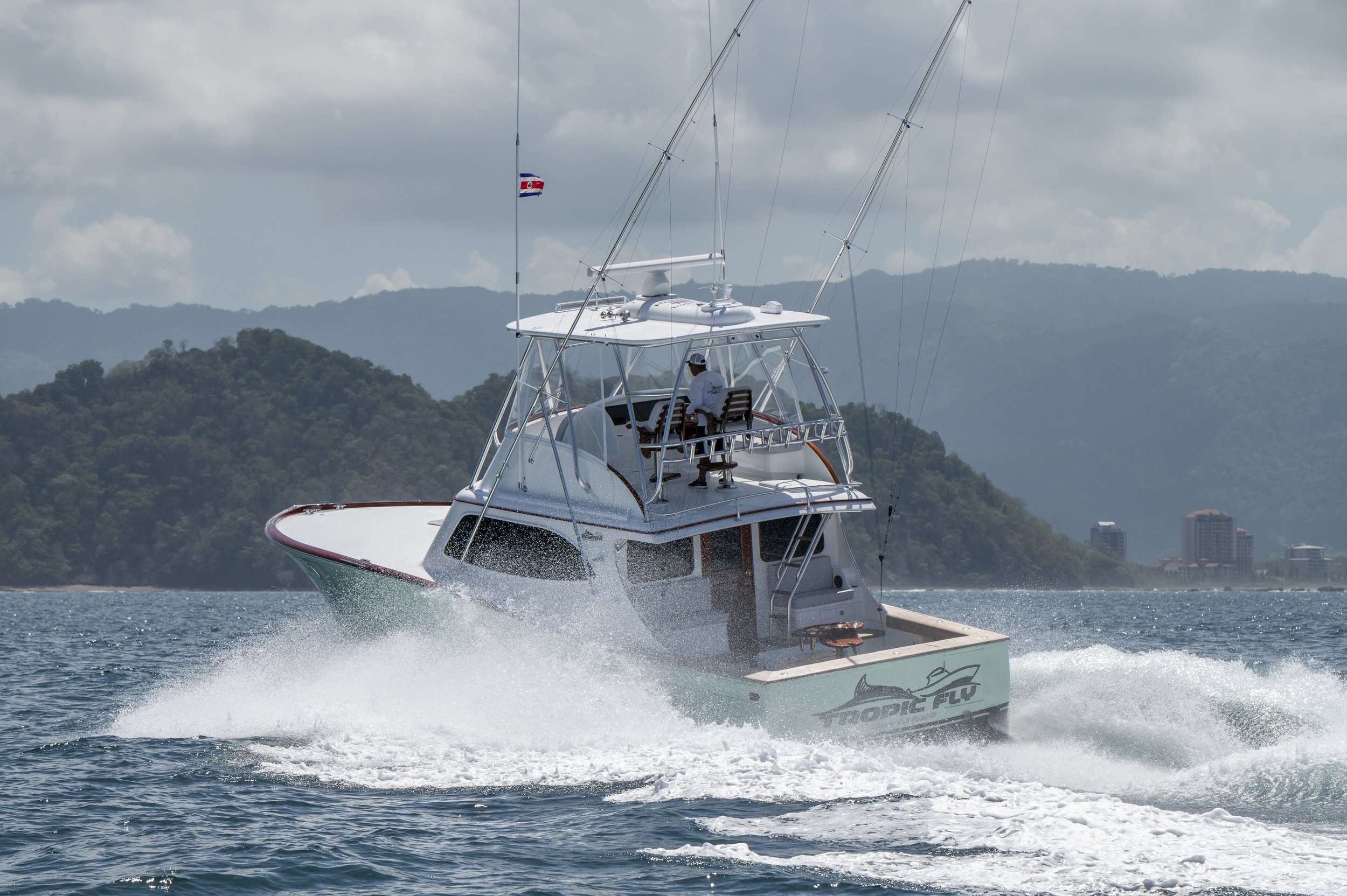 yacht in action