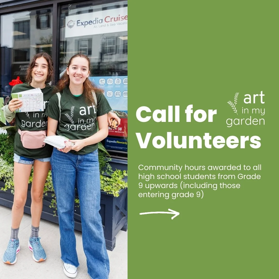 Help us grow this year&rsquo;s garden 🌿
If you know a local student or Oakville resident who wants to get involved,
add their name to our volunteer list by July 1st

Sign up at:
artinmygarden.ca/volunteer 

#ArtInMyGarden #OakvilleEvents