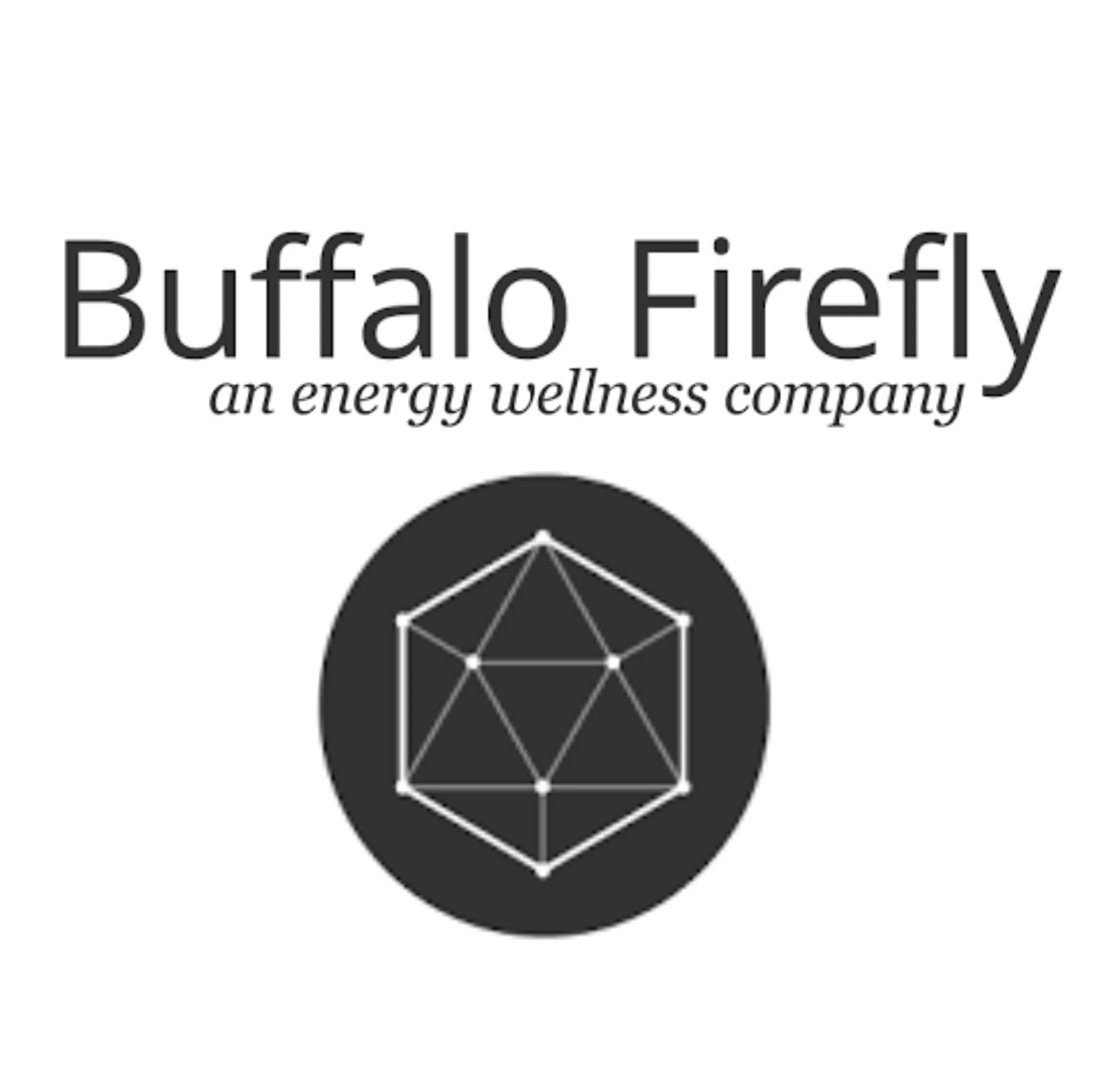 Cupping therapy Richmond VA. Logo of Buffalo Firefly, an energy wellness company, featuring a stylized geometric firefly icon with a dark background.