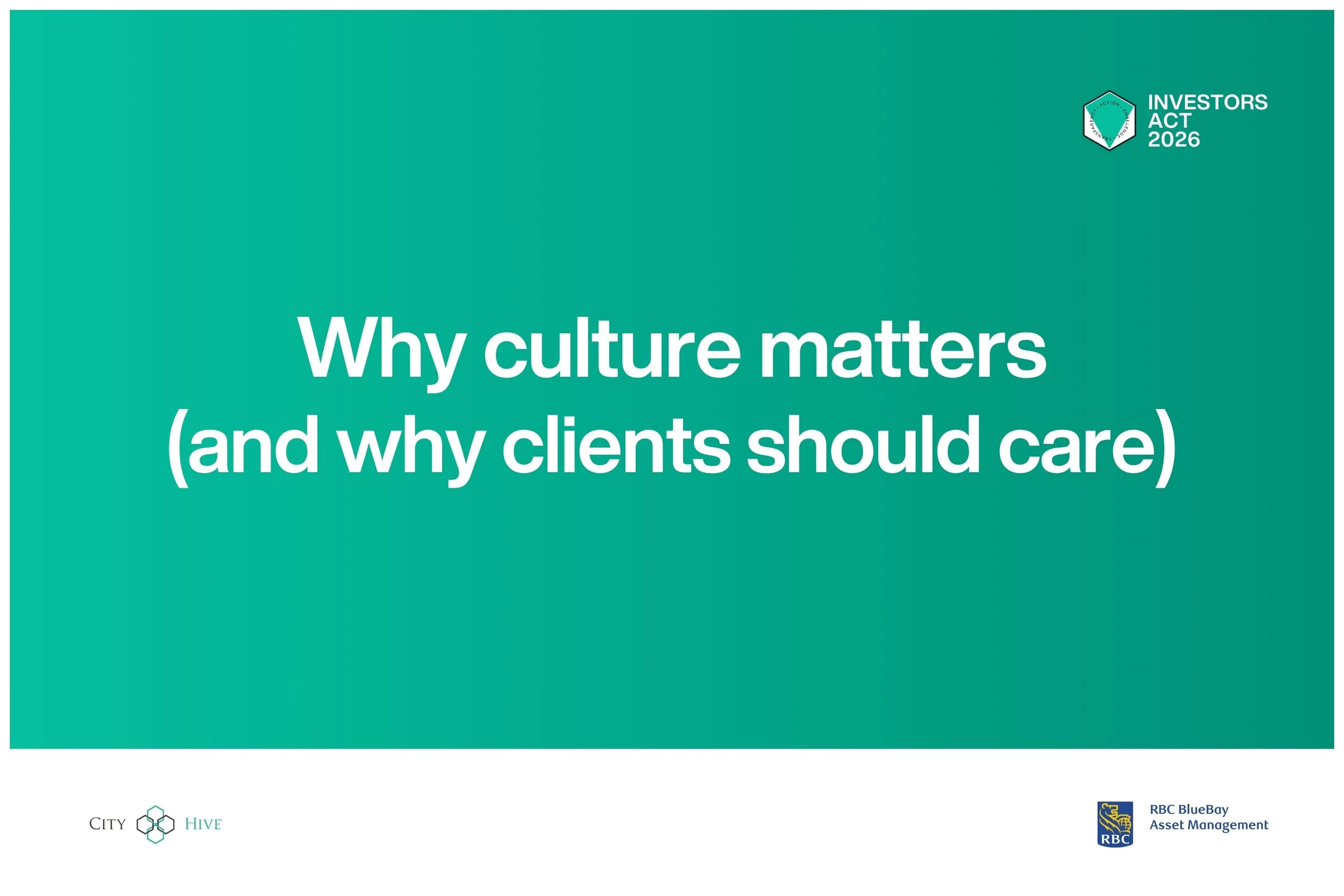 Why culture matters (and why clients should care)
