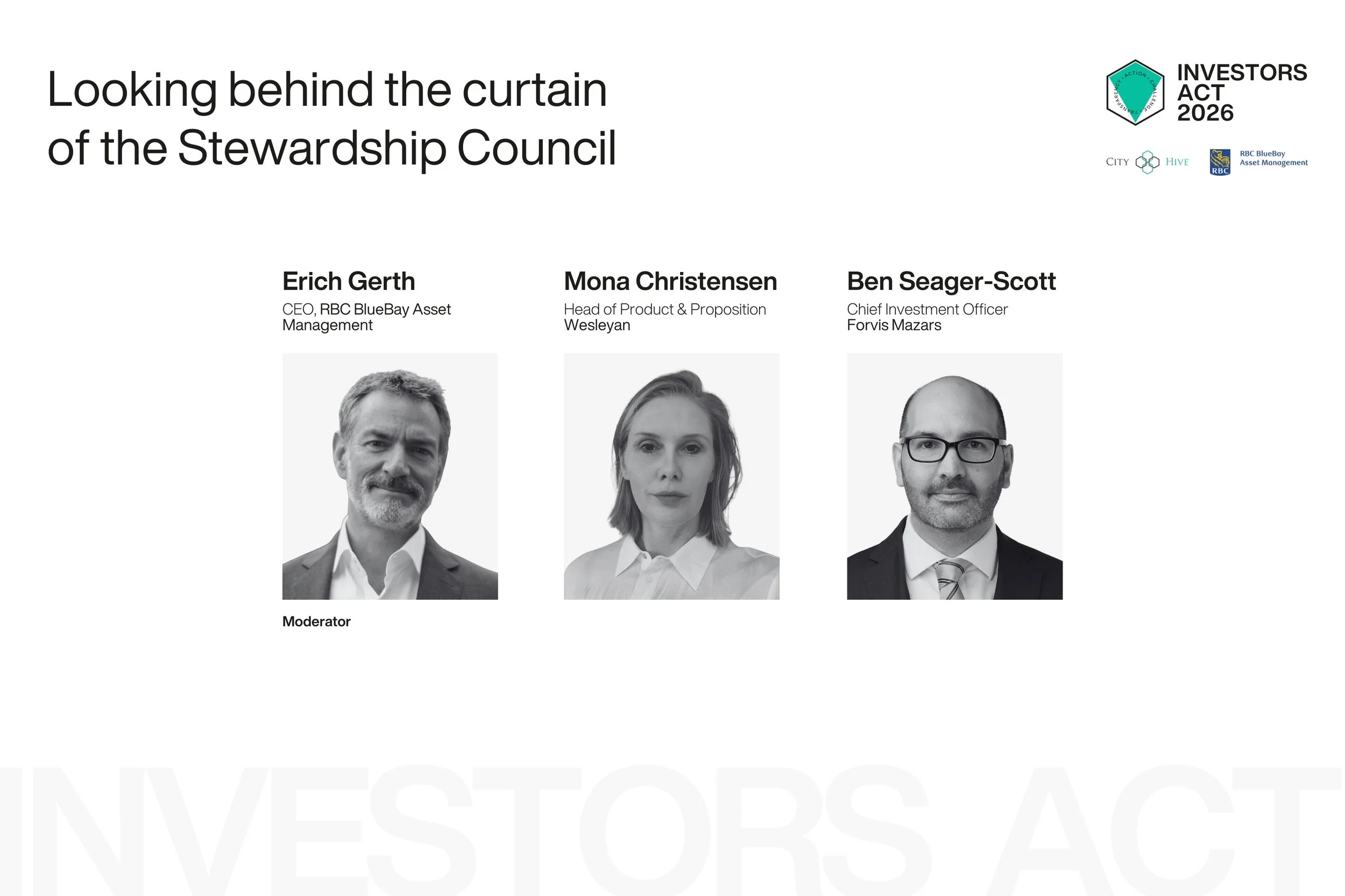 Panel 1: Looking behind the curtain of the Stewardship Council