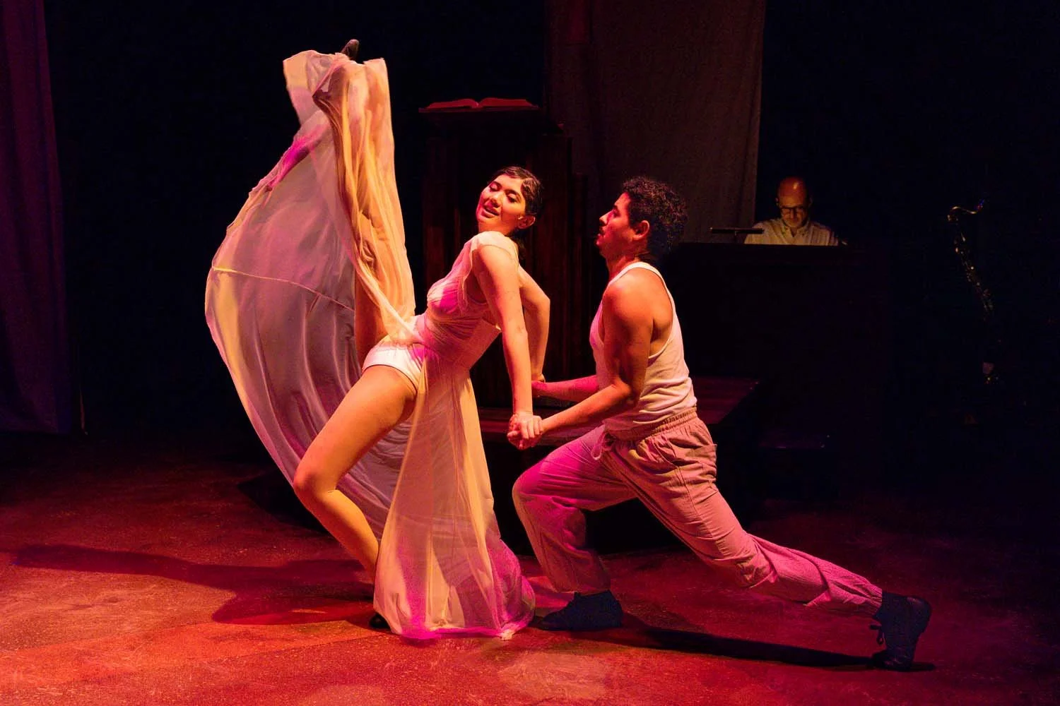 Julia Fung and Sage Suzerris in PIPPIN at Reboot Theatre.