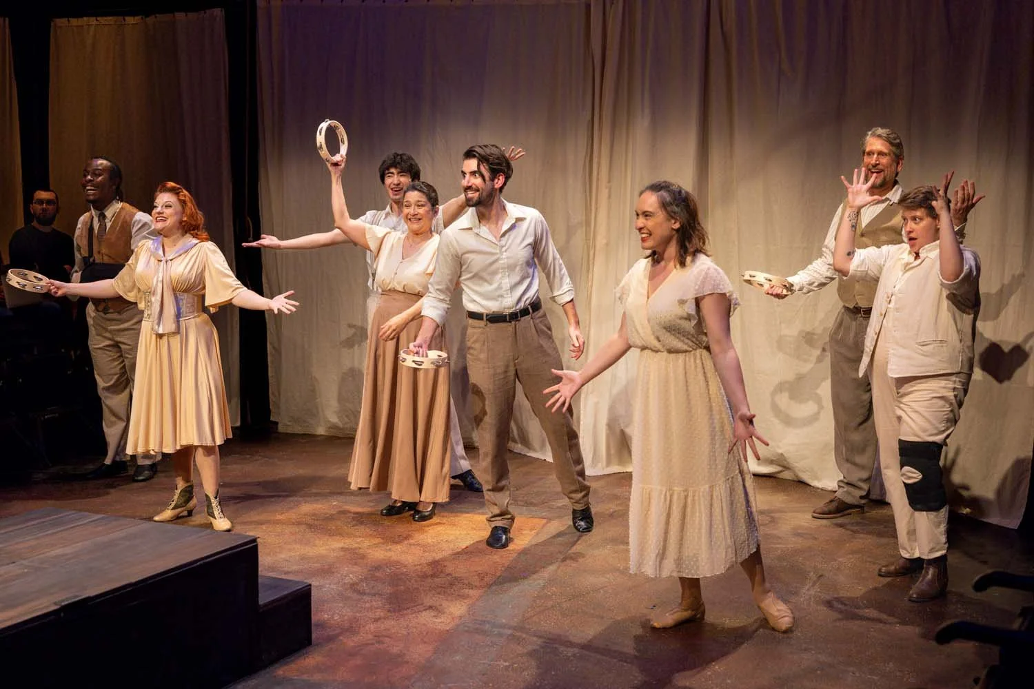 The ensemble of PIPPIN at Reboot Theatre.