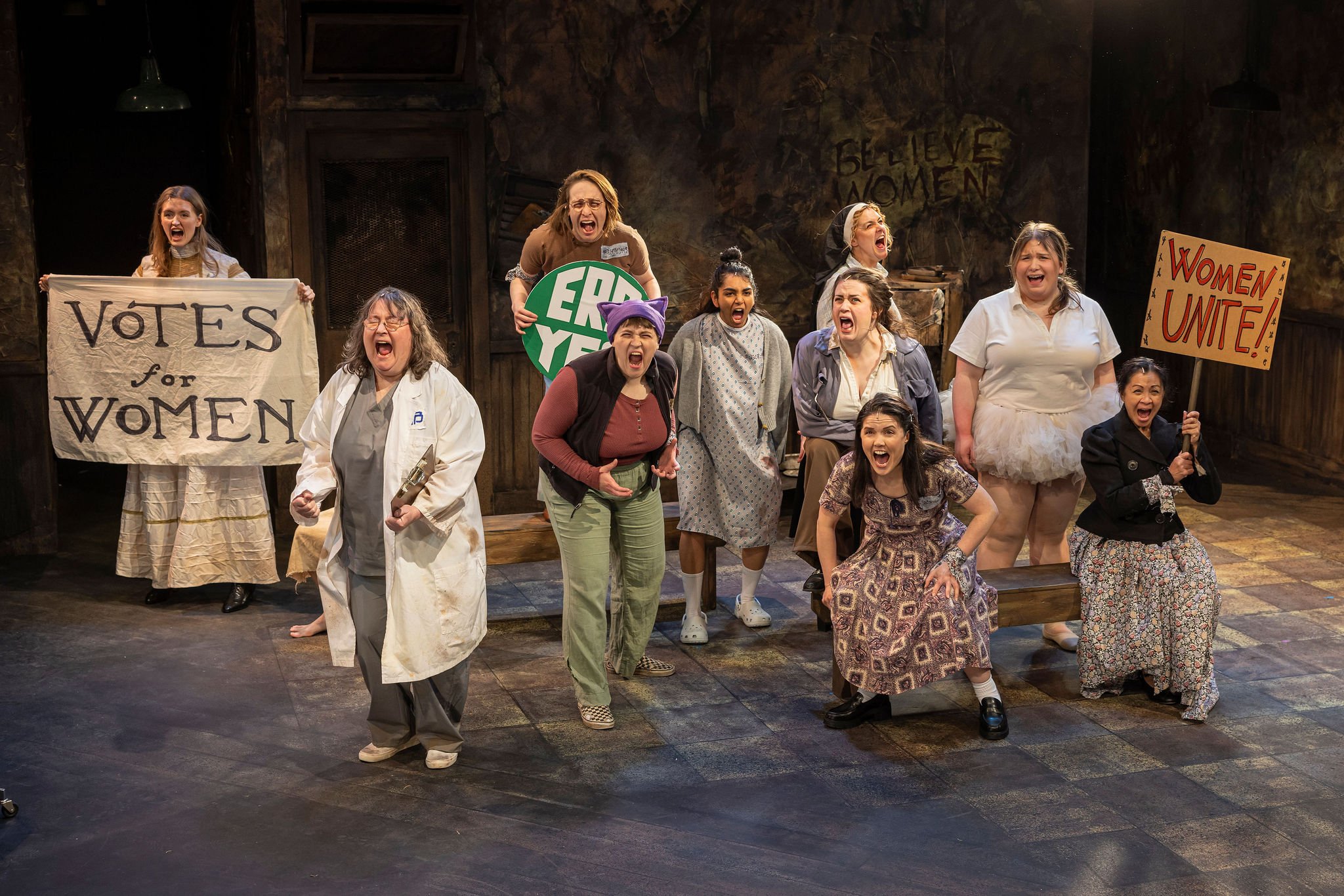 The cast of MAN OF LA MANCHA at Reboot Theatre Company.