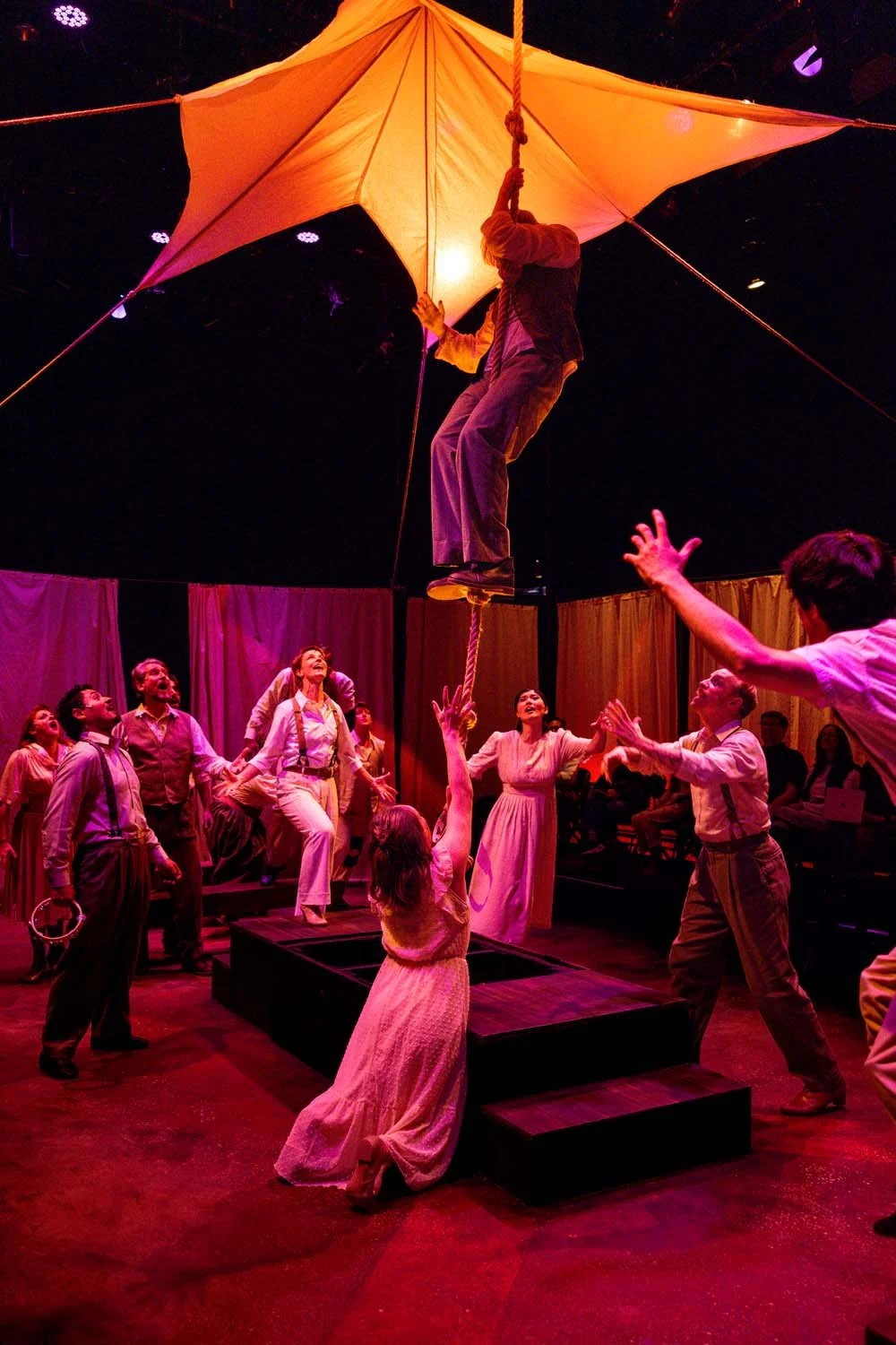 The ensemble of PIPPIN at Reboot Theatre.