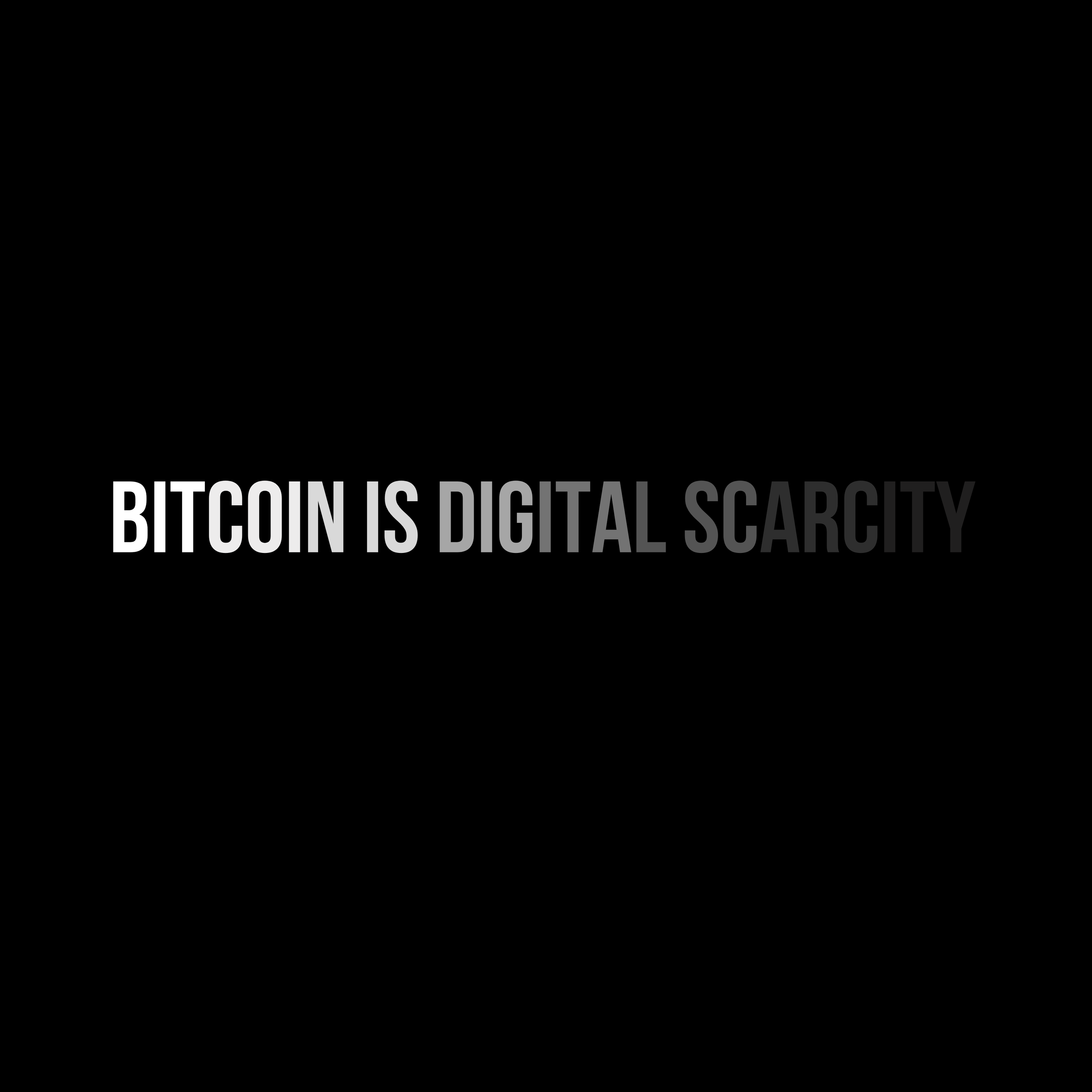Bitcoin Is Digital Scarcity