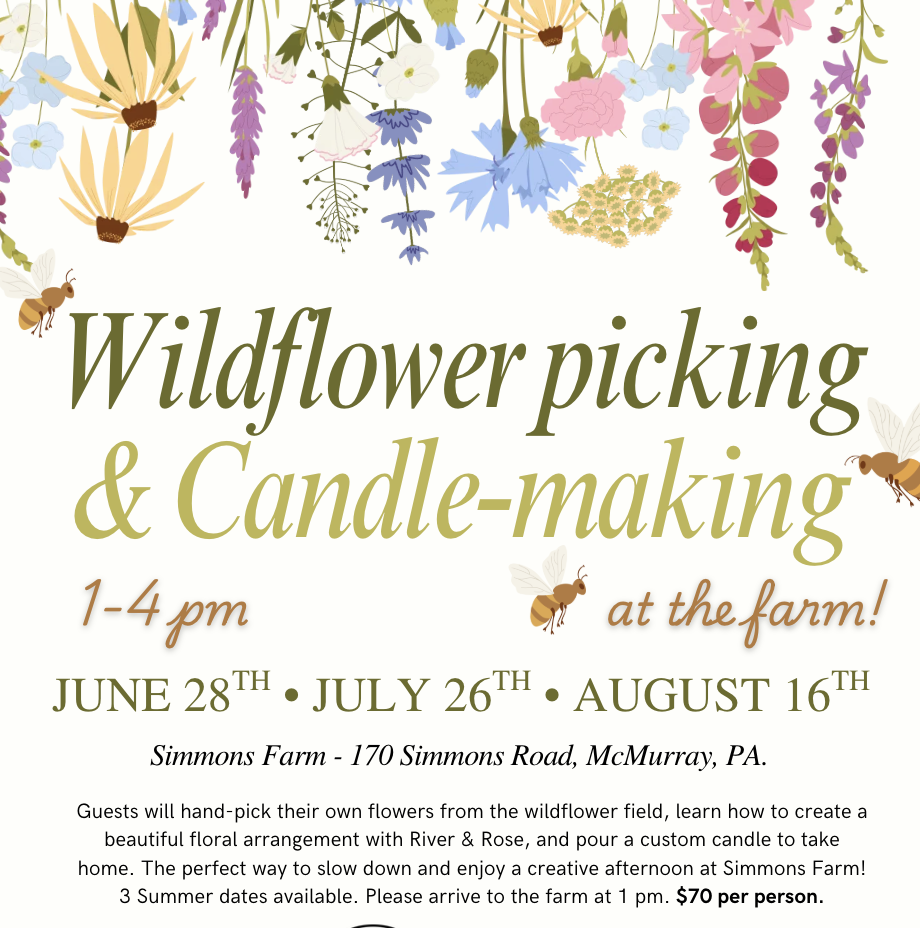 Wildflower picking & Candle-making at Simmons Farm!
