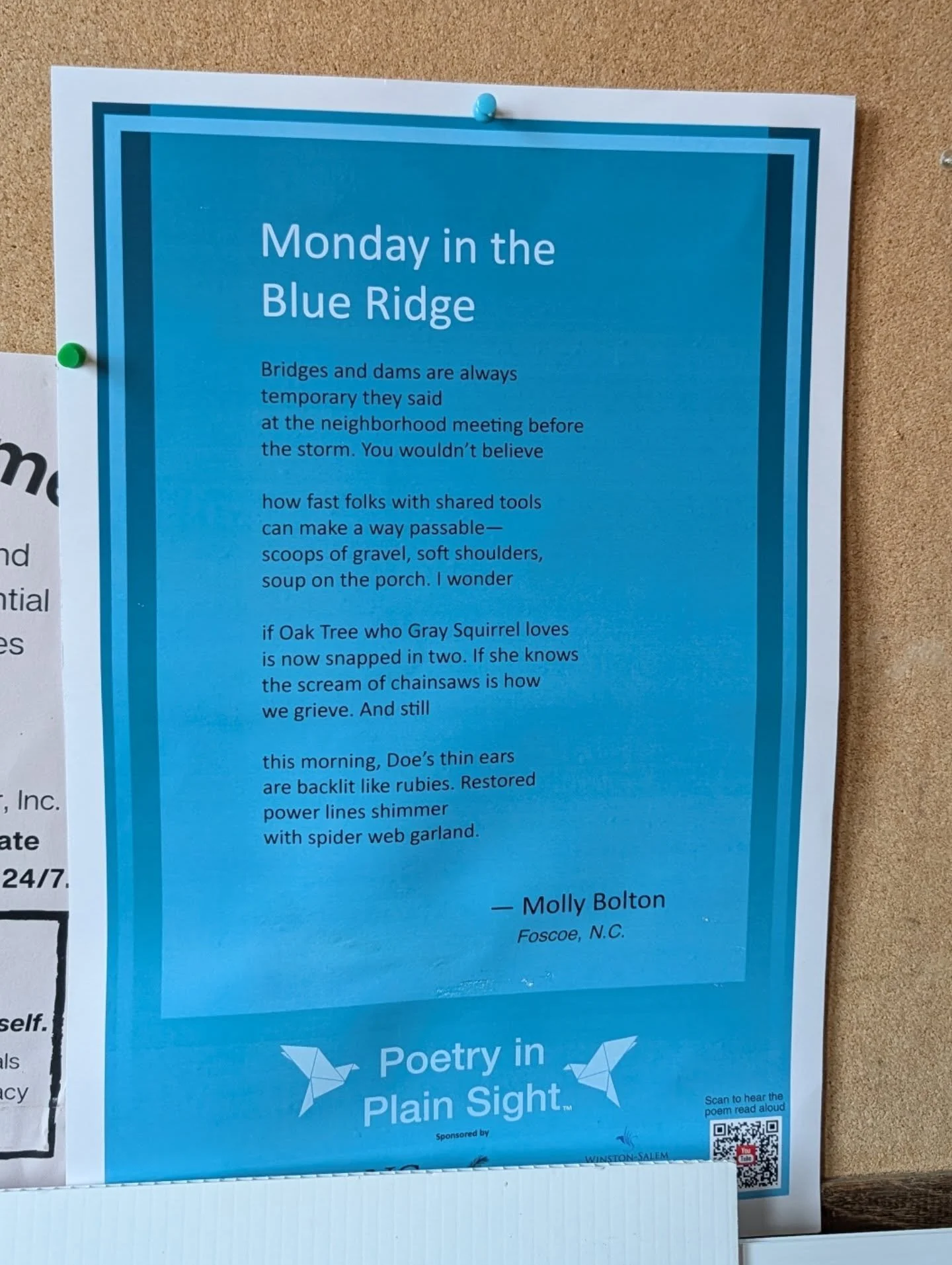 Poetry in Plain Sight seen at the Historic Banner Elk School 💗. @north.carolina.poetry.society