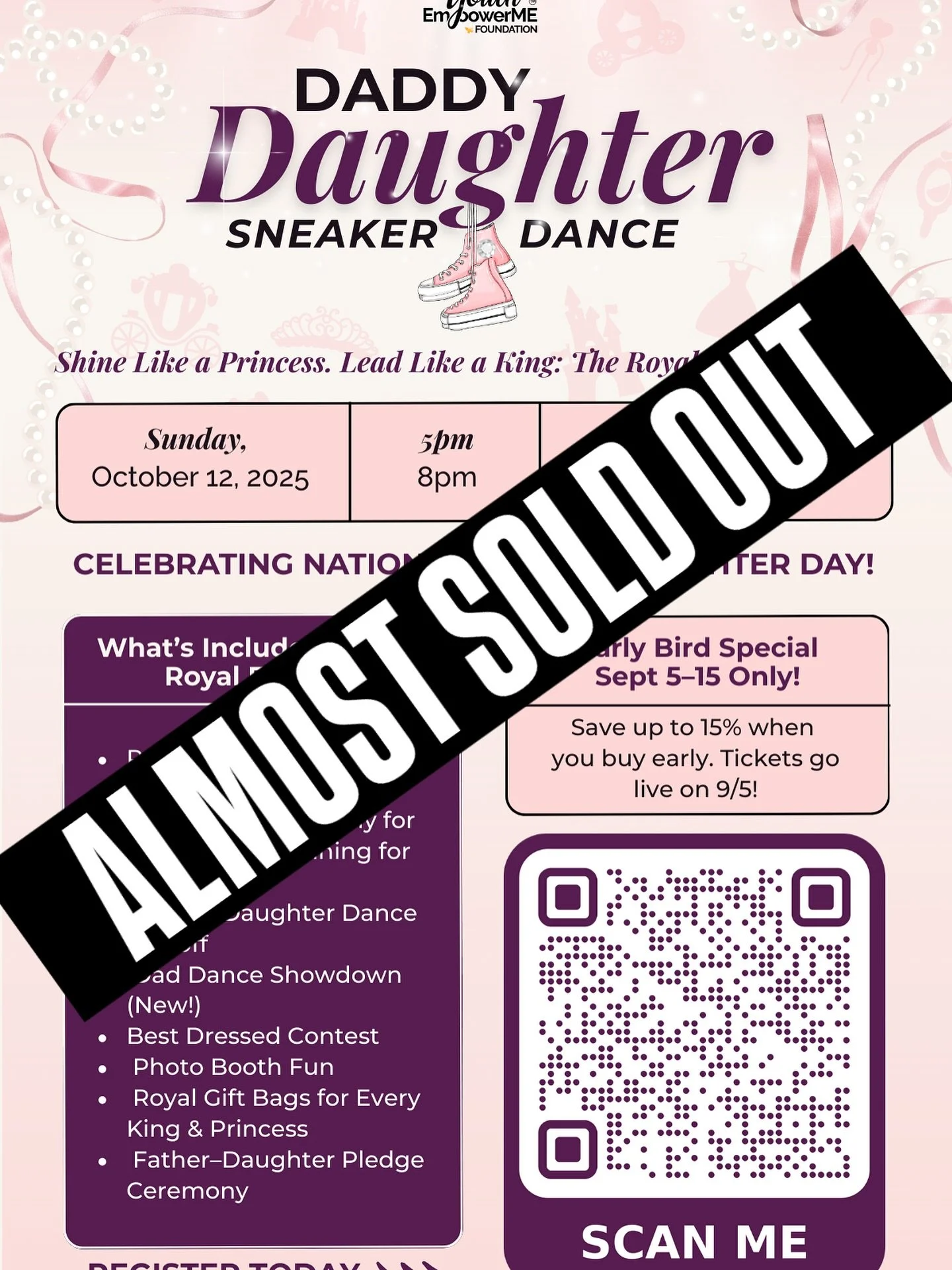 ✨ Only a Few Spots Left!
⏰ Tickets Close Oct. 5 – Don’t Miss Out!
🔗LINK IN BIO
#ddsd @youthempowerme #nationalfatherdaughterday