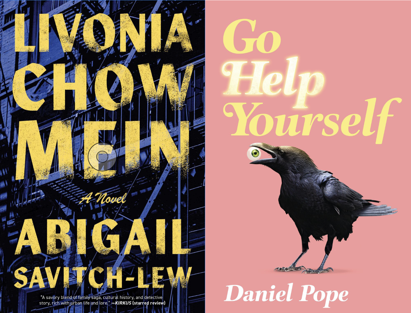 Cover of two books: LIvonia Chow Mein and Go Help Yourseld