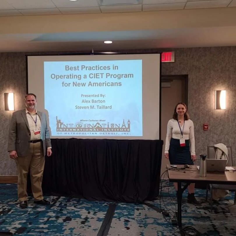 This past week our English instructor Steven, and our Career Coach Alex attended and presented at the Michigan Adult Education and Training Conference. They did a great job representing IIMD and our CNA programs.