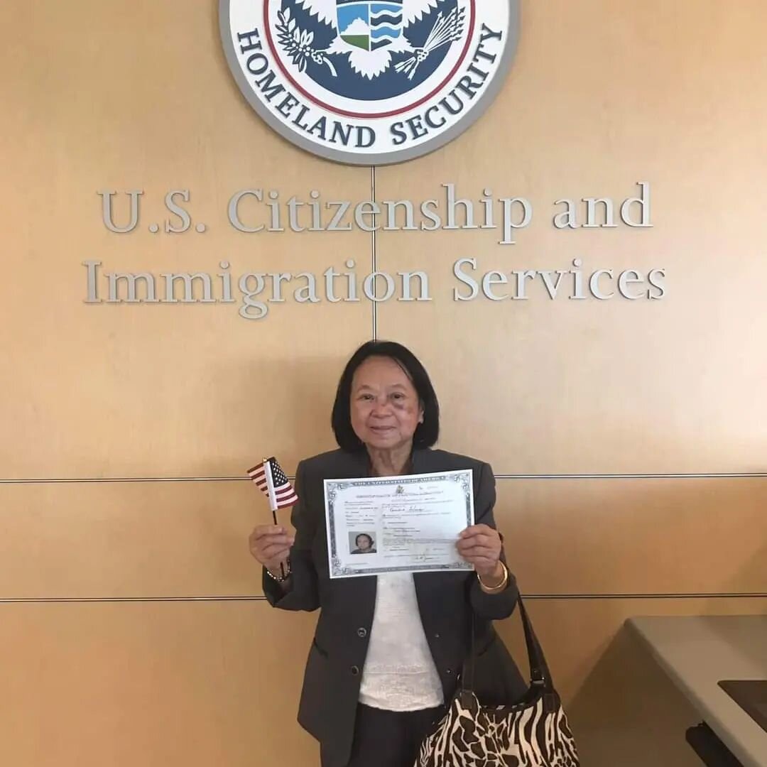 Congrats to Aurora who became a citizen on Monday! Aurora and her son were both students in our citizenship program. Aurora passed her citizenship test and interview with no hiccups, and completed her oath ceremony on Monday in Detroit.