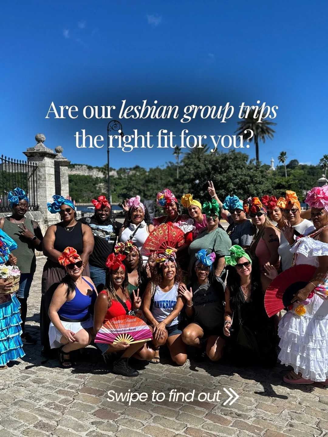 Thinking about your first lesbian group trip?&nbsp;

It&rsquo;s completely normal to have questions.

Who travels with Ladies Touch?
Can I come alone?
What&rsquo;s the age range?
What kind of support do you provide?
How do I book?

If you&rsquo;ve be