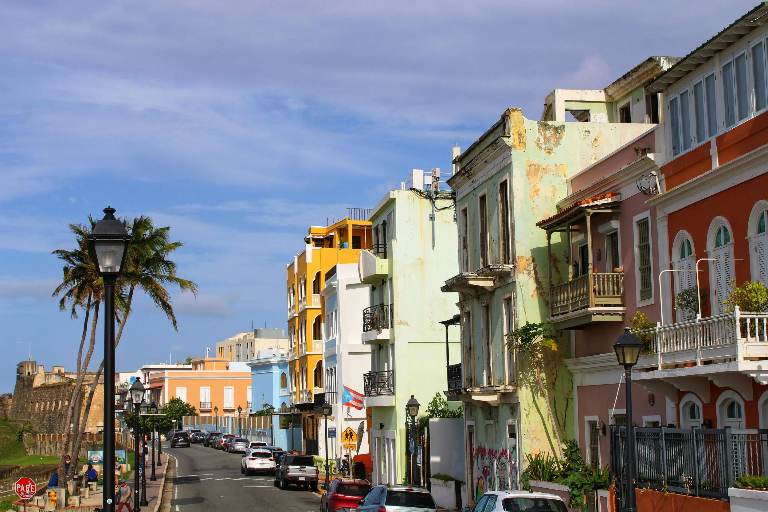 the colorful streets of Old San Juan Puerto Rico on an LGBTQ group travel trip