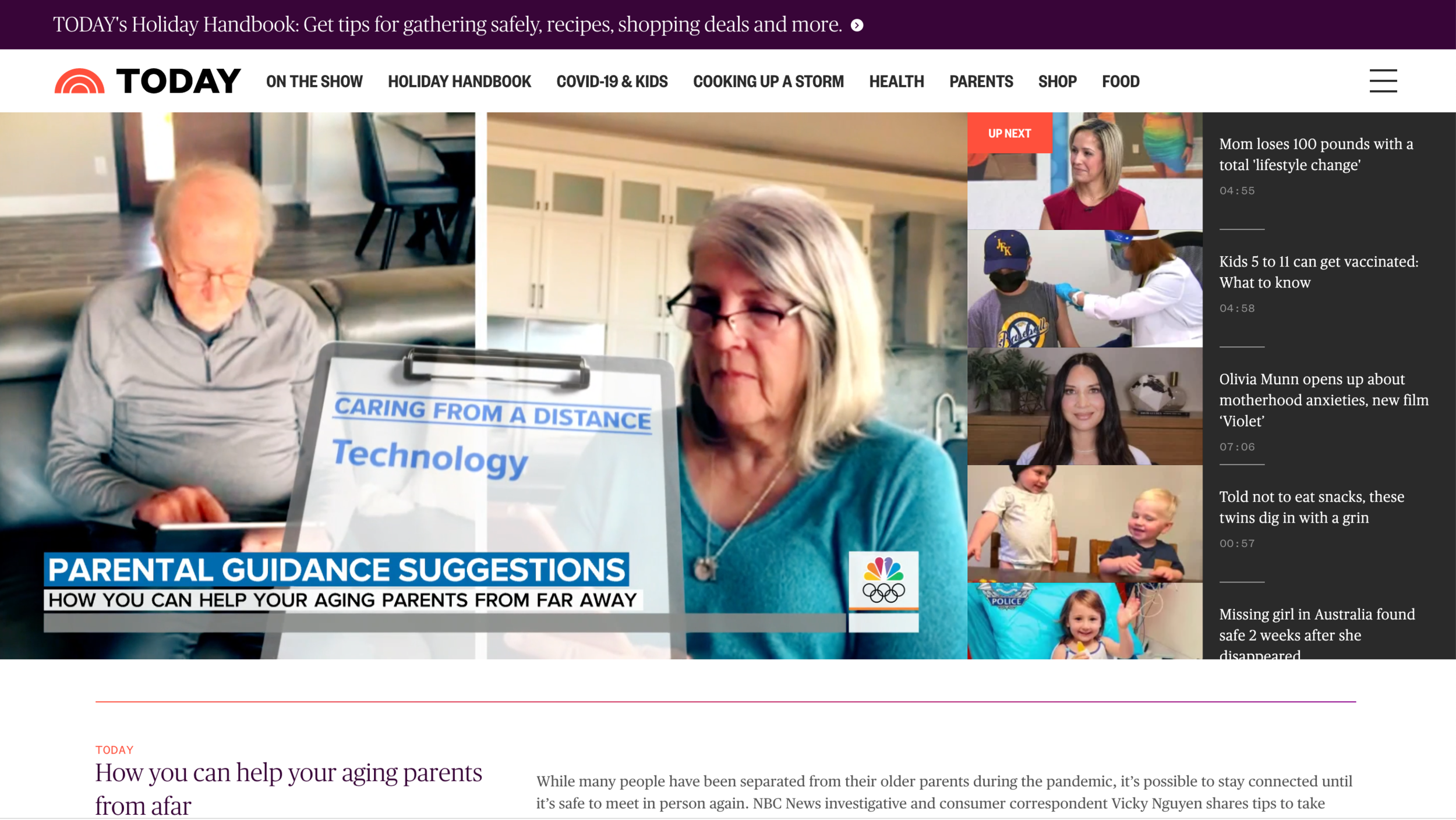 Today: How You Can Help Your Aging Parents From Afar