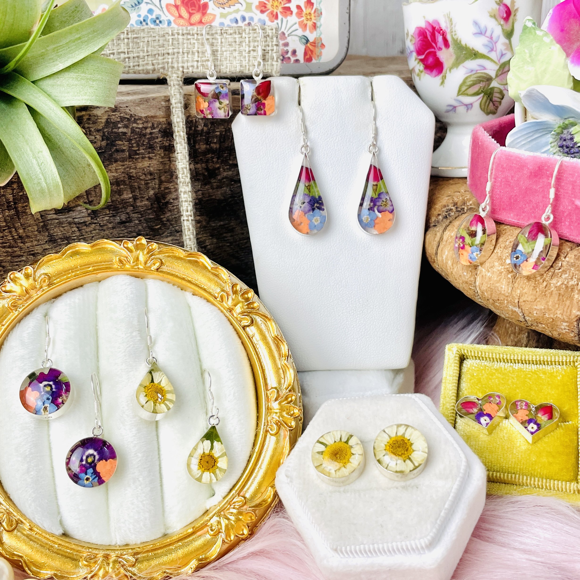 Dried Flower Earrings