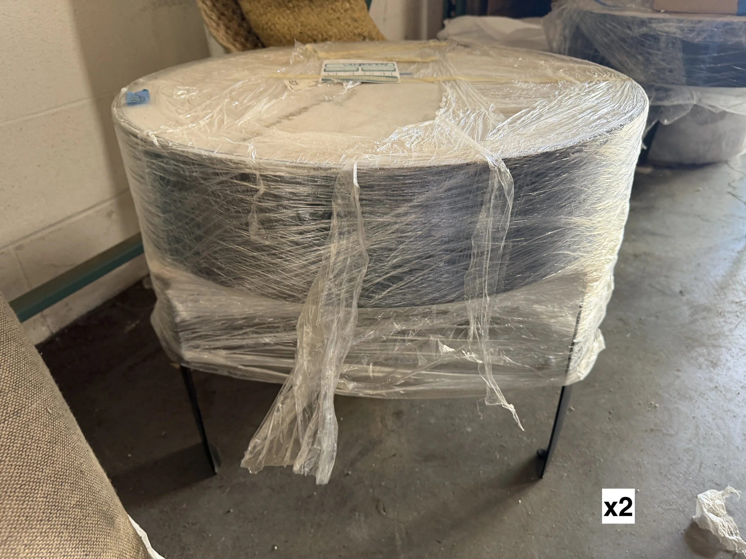 x2 Marble and Metal Side Tables