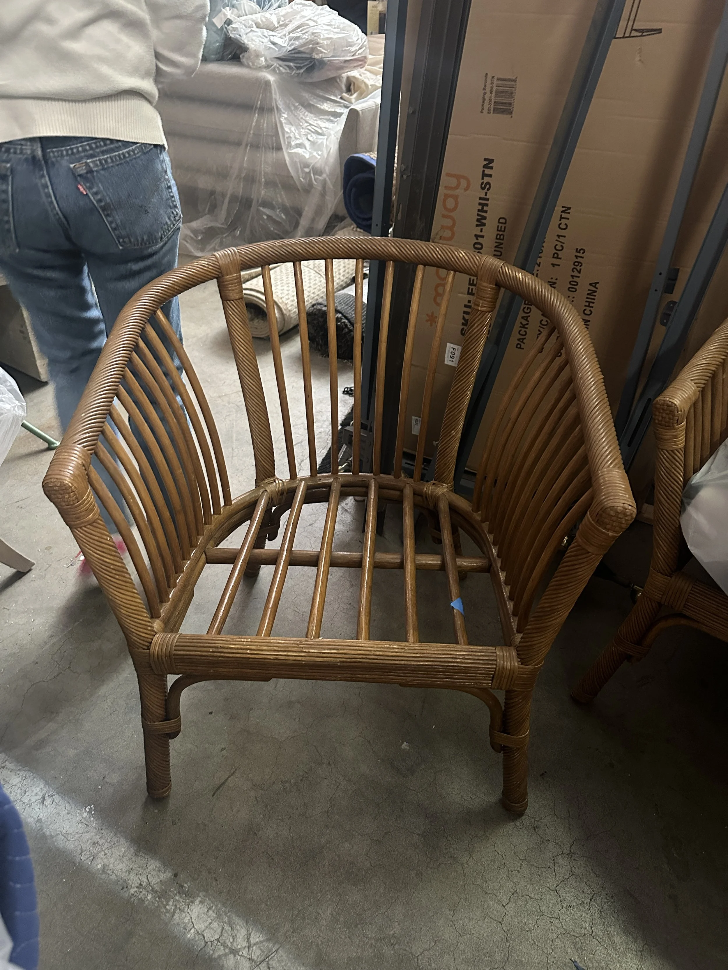 x2 with green striped cushions