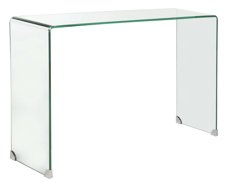x2 Glass Console Table 18"L x 18"W x 16"H 