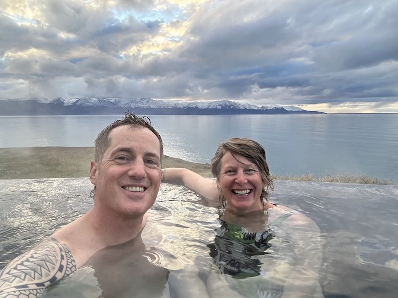 Frédéric im Geothermalbad Husavik