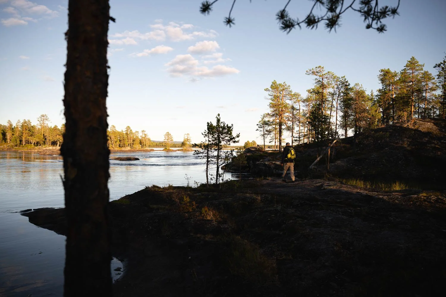 Abendwanderung am Trollforsen Schwedisch Lappland