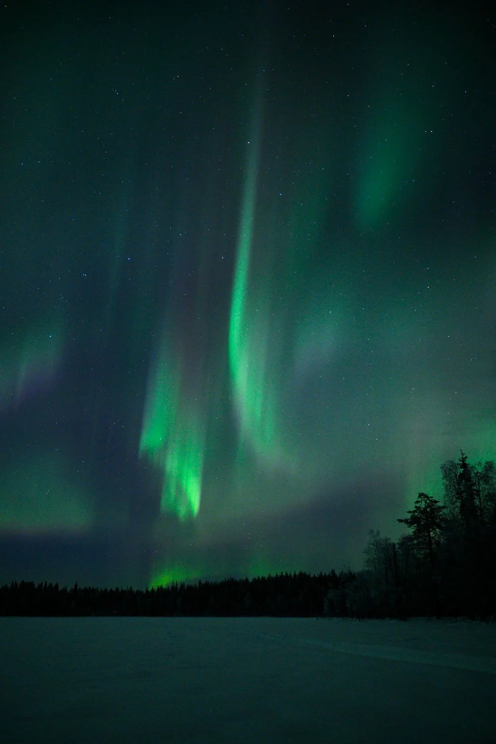 Nordlichter am Himmel