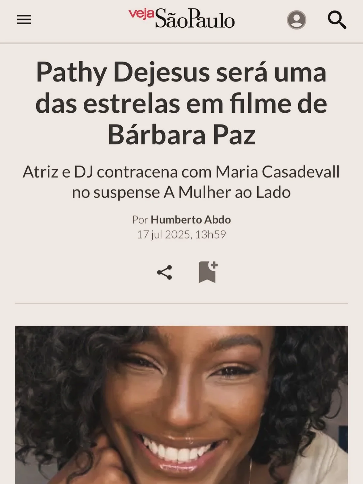 &hellip; O filme marca seu retorno ao audiovisual ap&oacute;s um per&iacute;odo dedicado &agrave; maternidade e tamb&eacute;m o reencontro com Maria Casadevall, com quem j&aacute; contracenou na s&eacute;rie Coisa Mais Linda. No suspense, a dupla enc