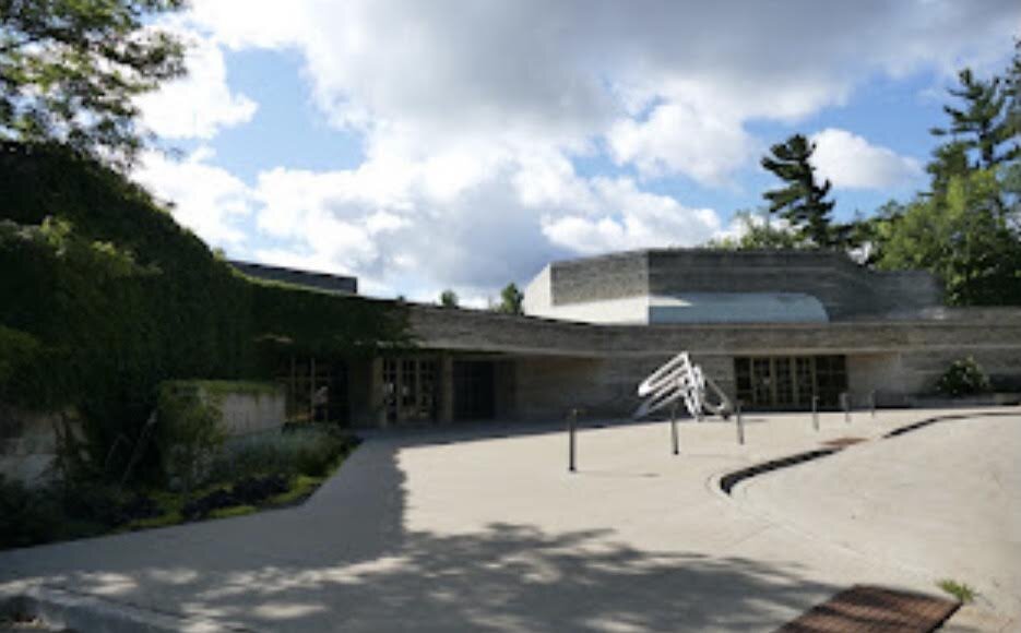 Dennos Museum Center, on the NMC campus
Although not a mid-century building, it was designed by local architect Robert Holdeman of AAI Architects in 1991 to reflect the mid-century style of architecture existing on the campus. Cornerstone Architect