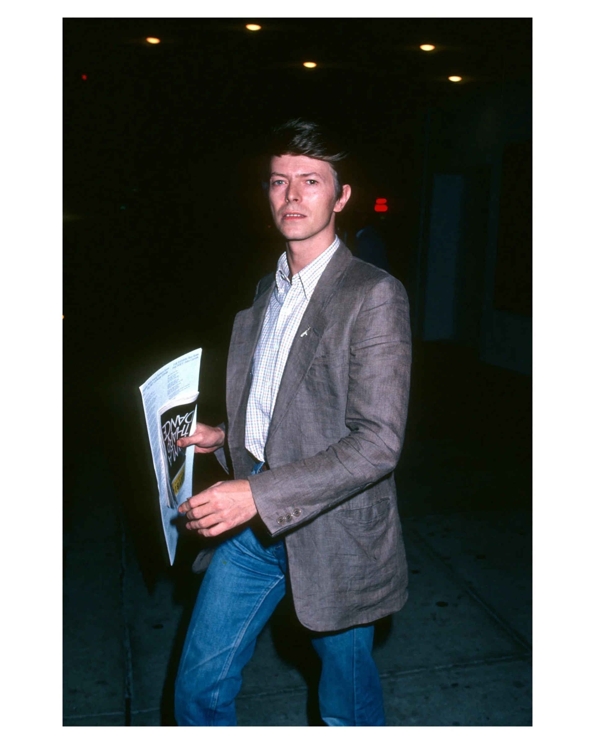 David Bowie during Twyla Tharp Dance Company Performance at Winter Garden Theater in New York City, September 23, 1981 © Ron Galella | Fine Art Print
