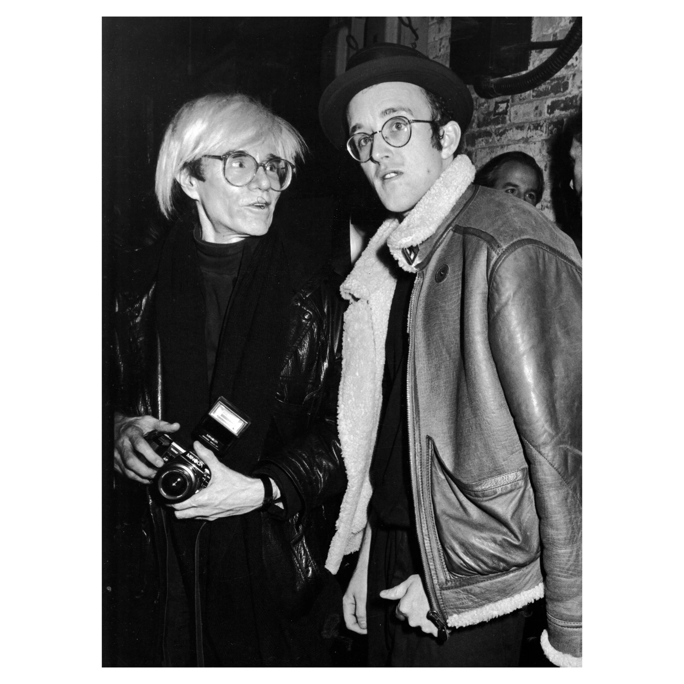 Andy Warhol and Keith Haring, Party Honoring Claes Oldenburg for the Opening of his new exhibit at the Guggenheim Museum, New York City, 1986 © Ron Galella
