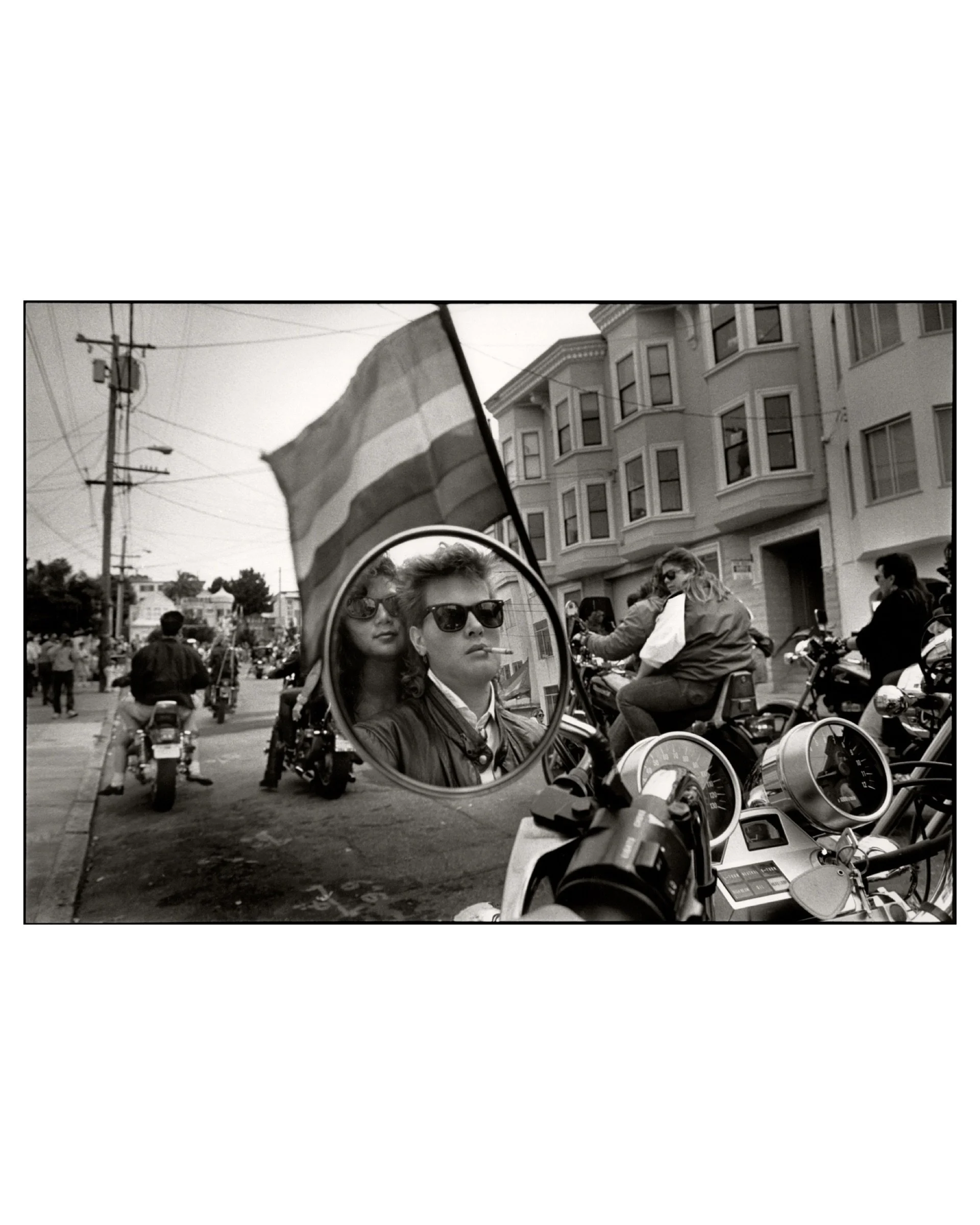 Dykes on Bikes Before the Parade, The International Gay & Lesbian Freedom Day Parade, San Francisco, CA, 1988 © Saul Bromberger & Sandra Hoover