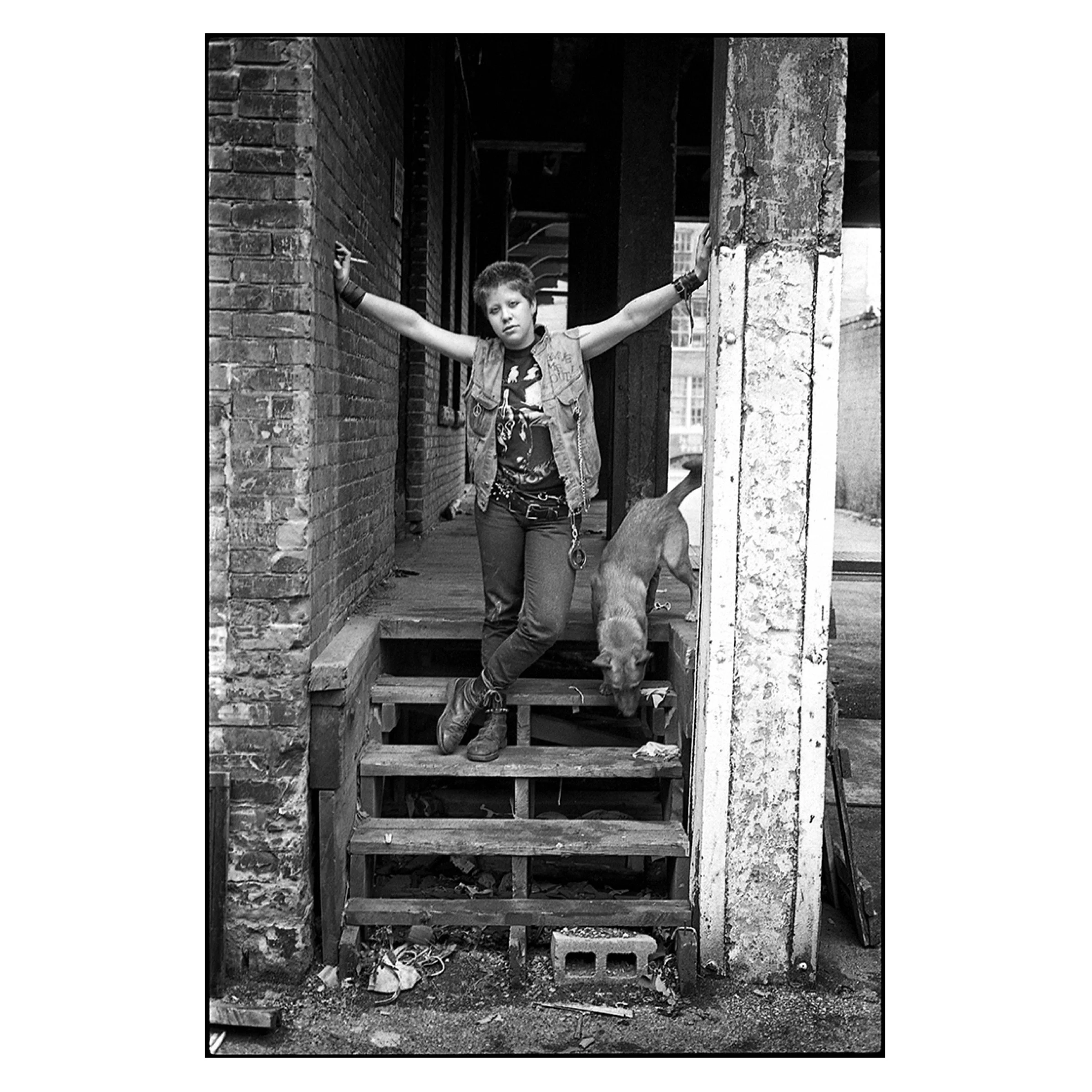 Alicia and her dog, Toronto, 1984 © Dave Green