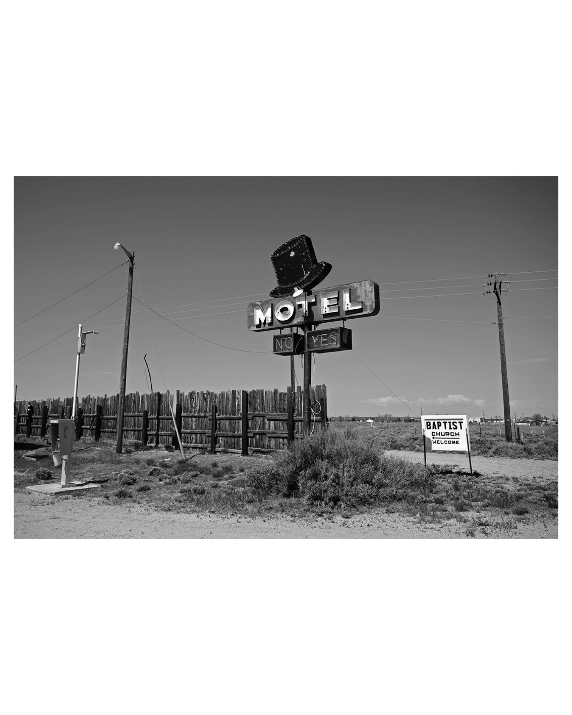 Motel & Church Signs, Arizona, 2006 © Robert von Sternberg