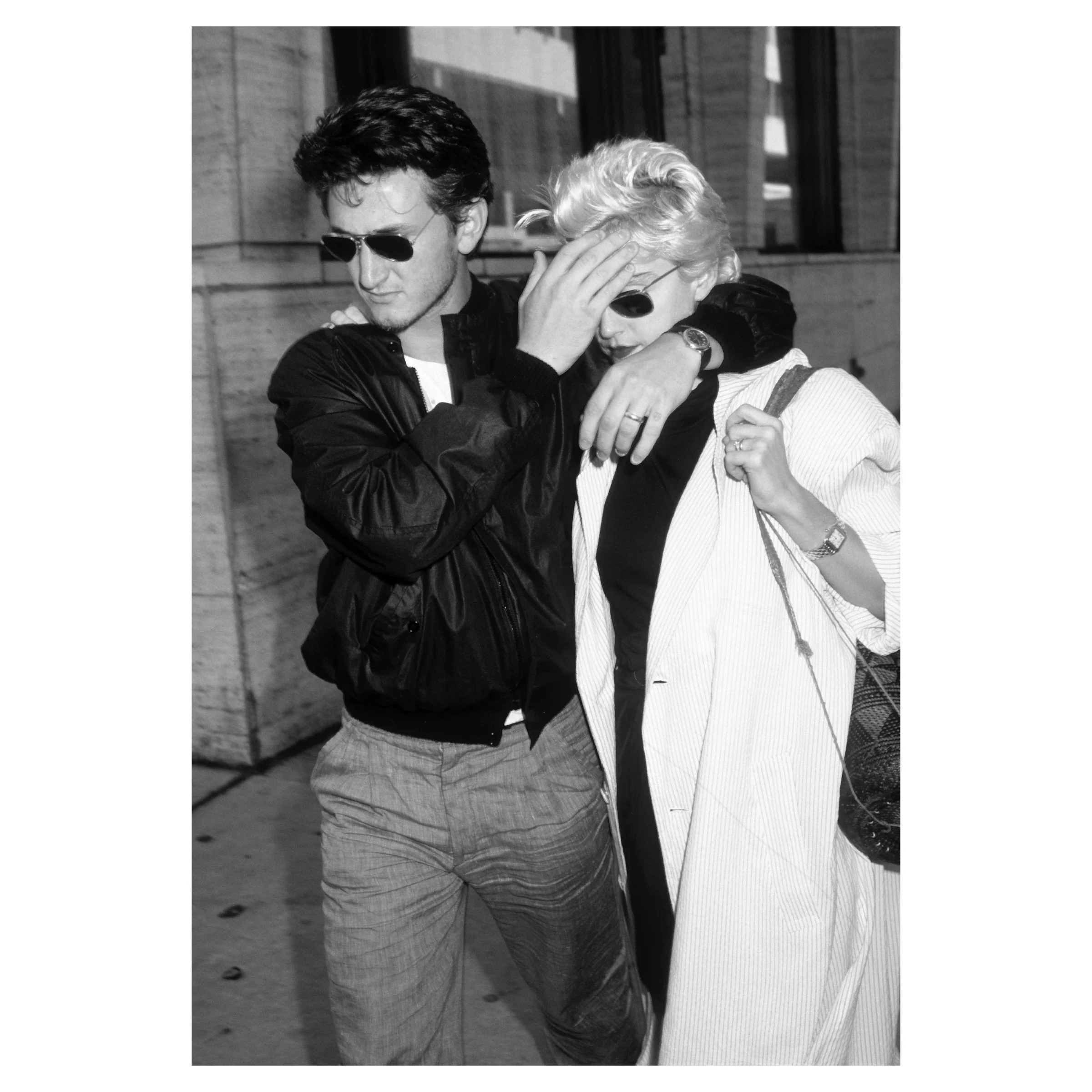 Sean Penn and Madonna leave the Mitzi E Newhouse at Lincoln Center, New York City,  August 13, 1986 © Ron Galella  