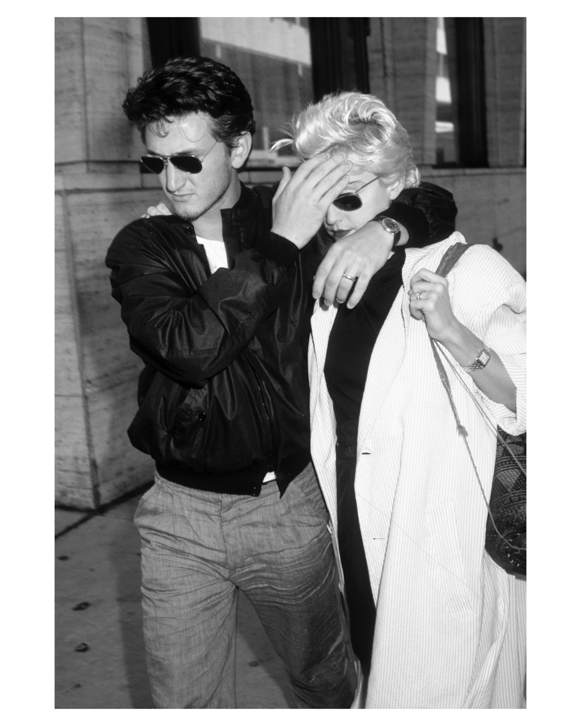 Sean Penn and Madonna leaving the Mitzi E. Newhouse Theater, Lincoln Center, New York City, August 13, 1986 © Ron Galella | Fine Art Print