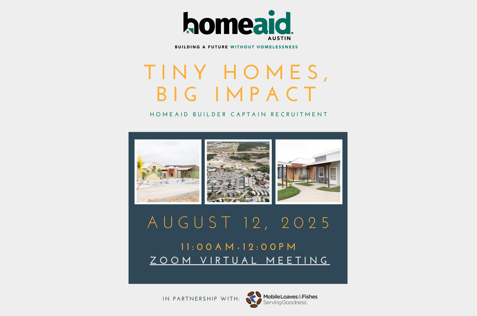 HomeAid Austin x Community First! Village Builder Recruitment Webinar